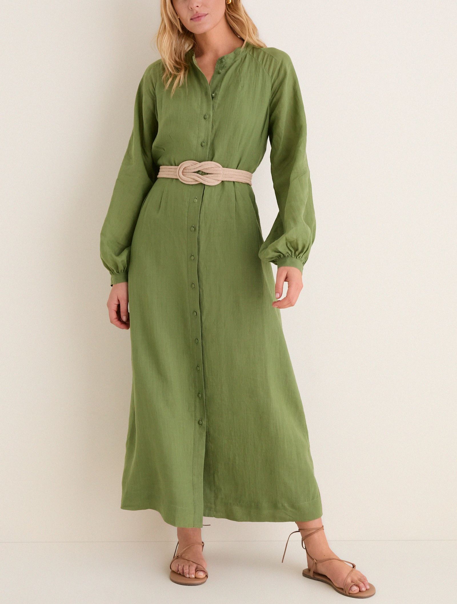 Cedar Green Button Down Granier Dress
