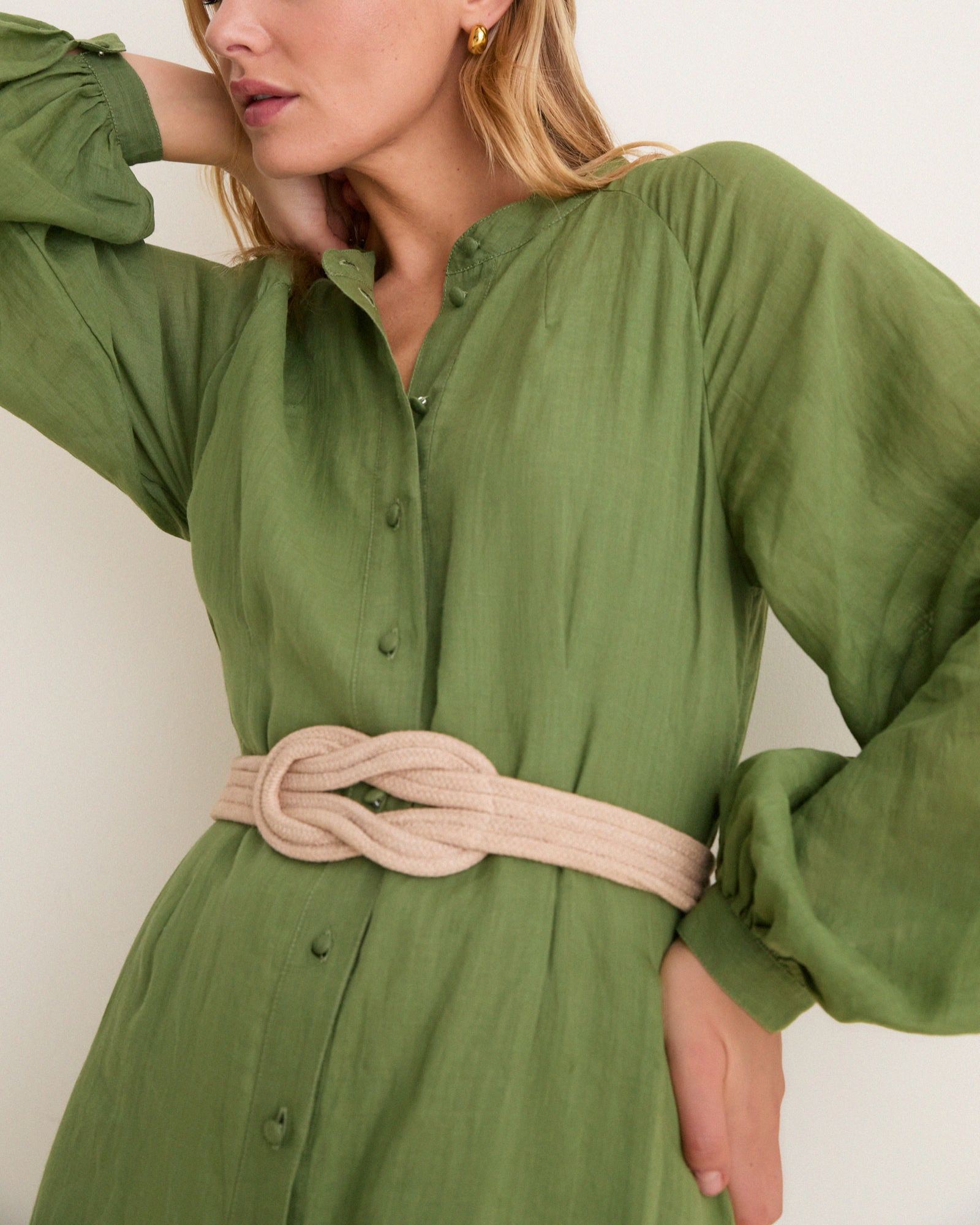 Cedar Green Button Down Granier Dress