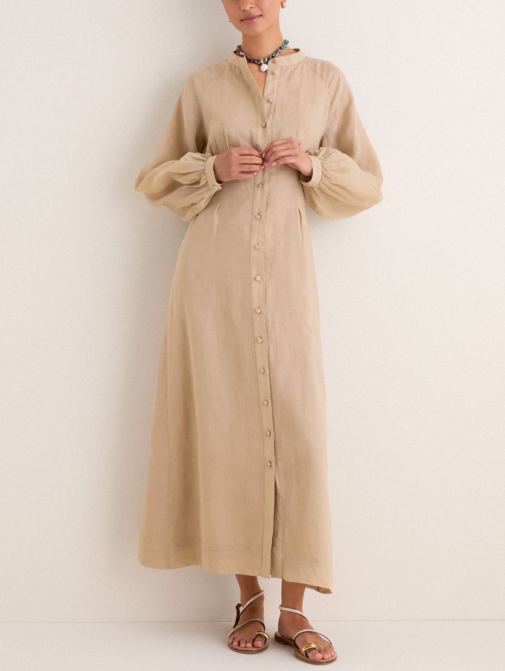 Cedar Green Button Down Granier Dress