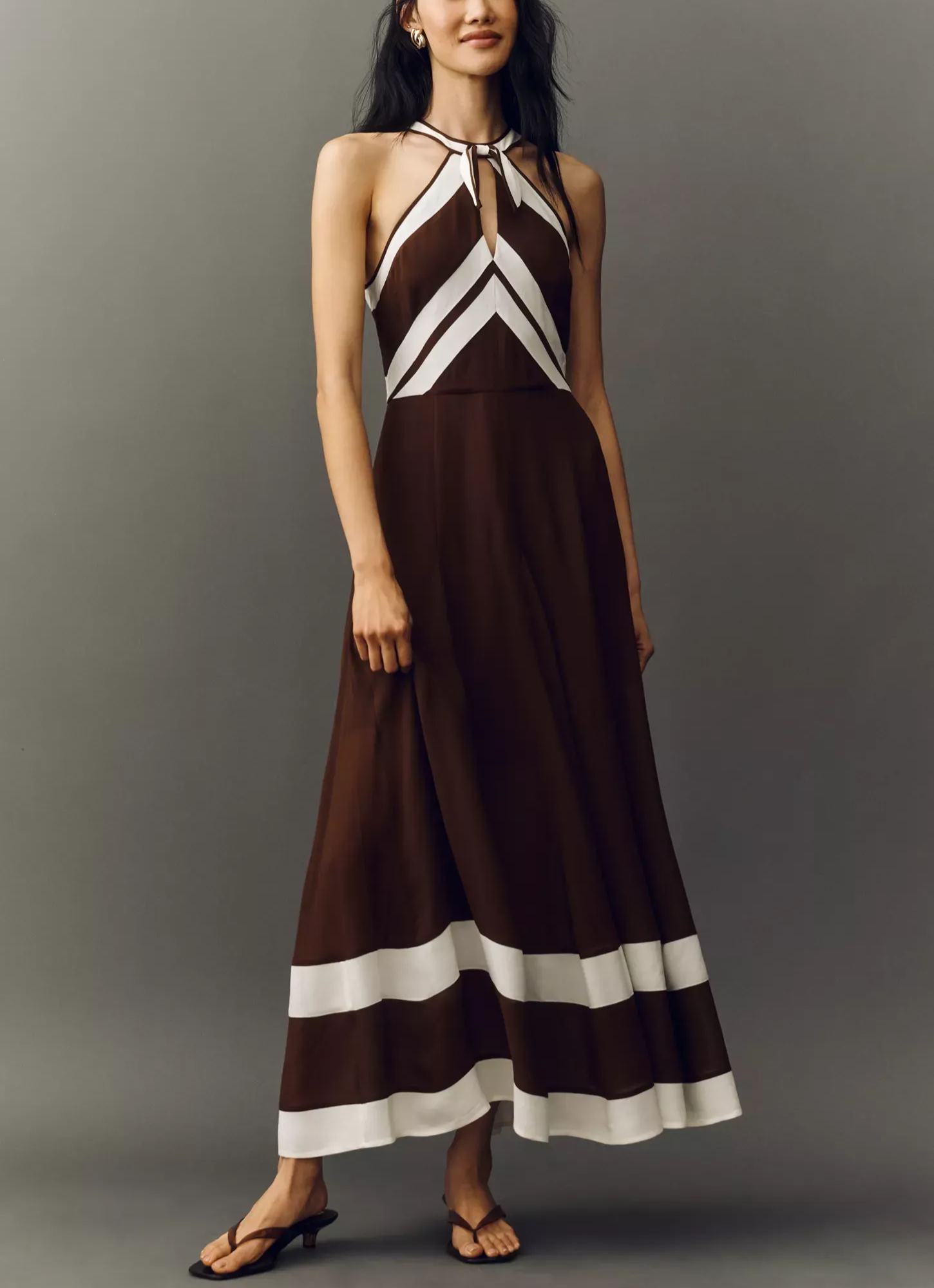 Luxe Lines Halter Maxi Dress