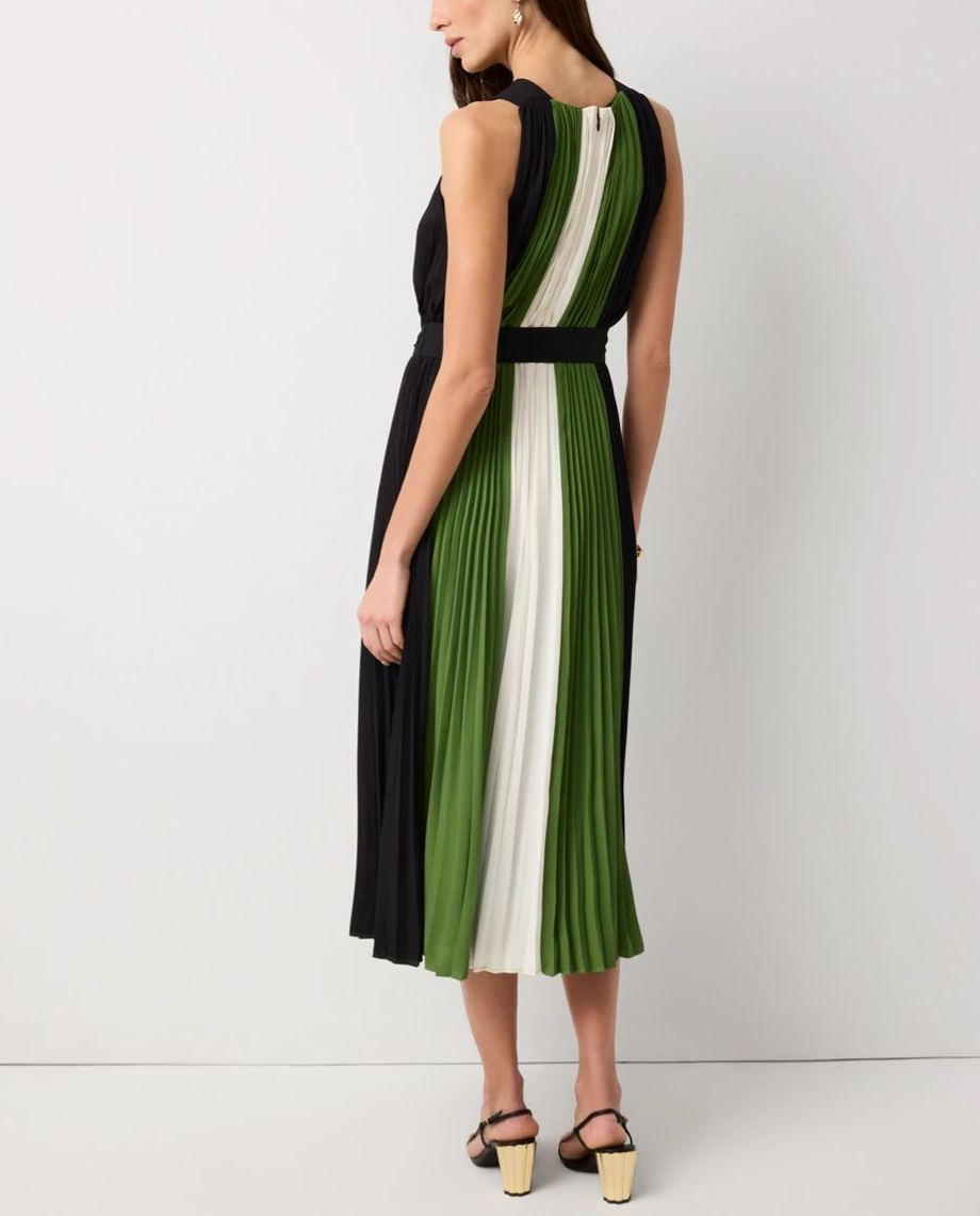 Pleated Halter Maxi Dress