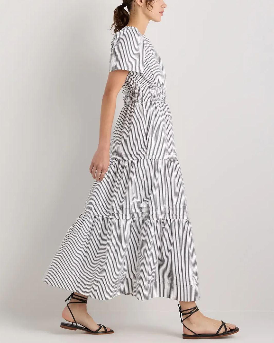 100% Organic Cotton Poplin Tiered Dress