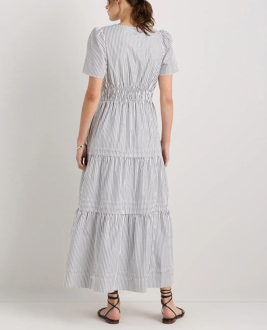 100% Organic Cotton Poplin Tiered Dress