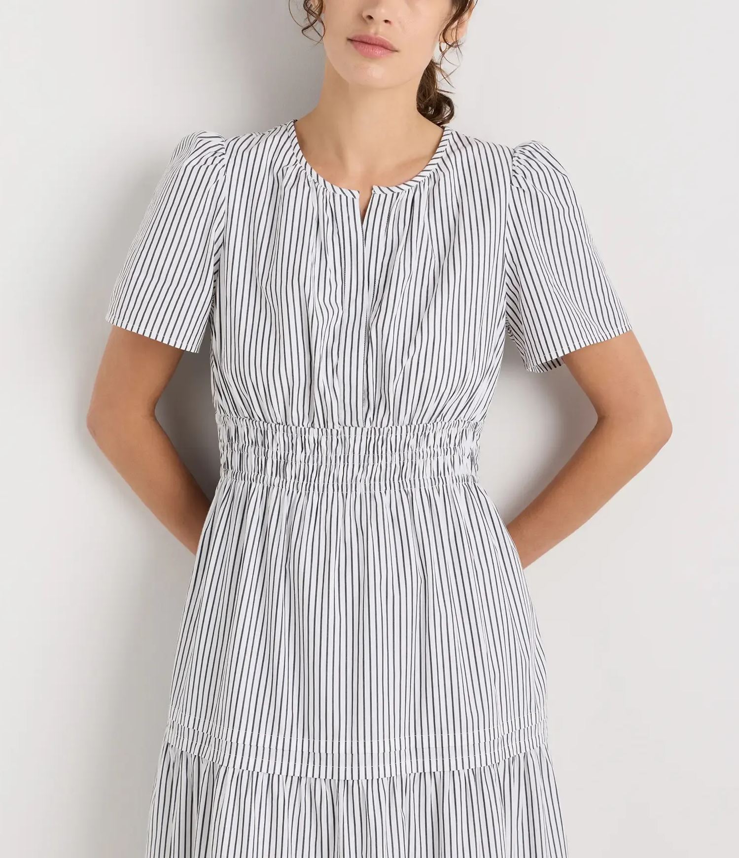 100% Organic Cotton Poplin Tiered Dress