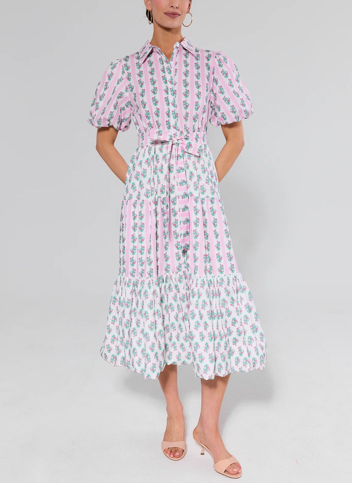 Charlene Floral Print Midi Dress