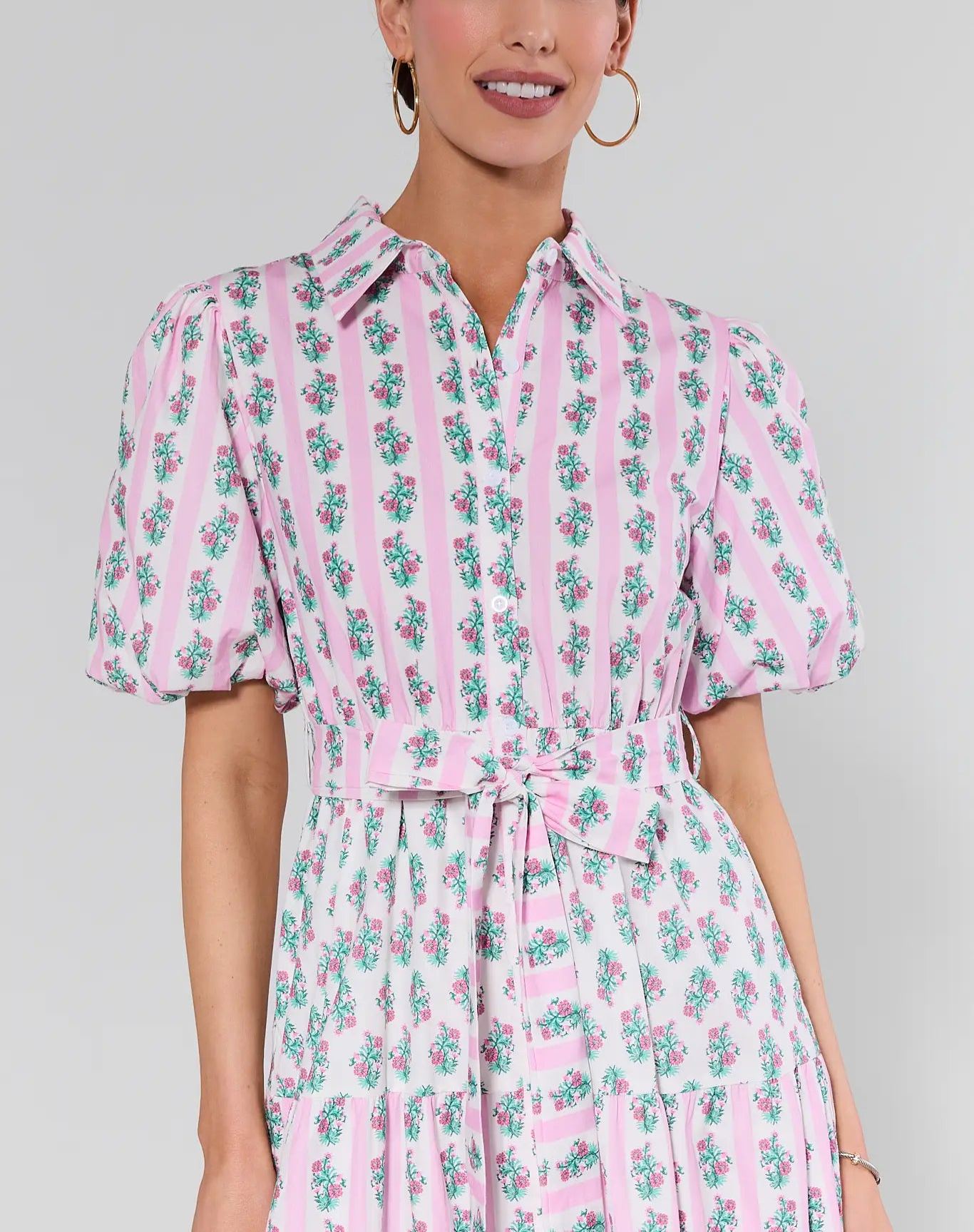 Charlene Floral Print Midi Dress