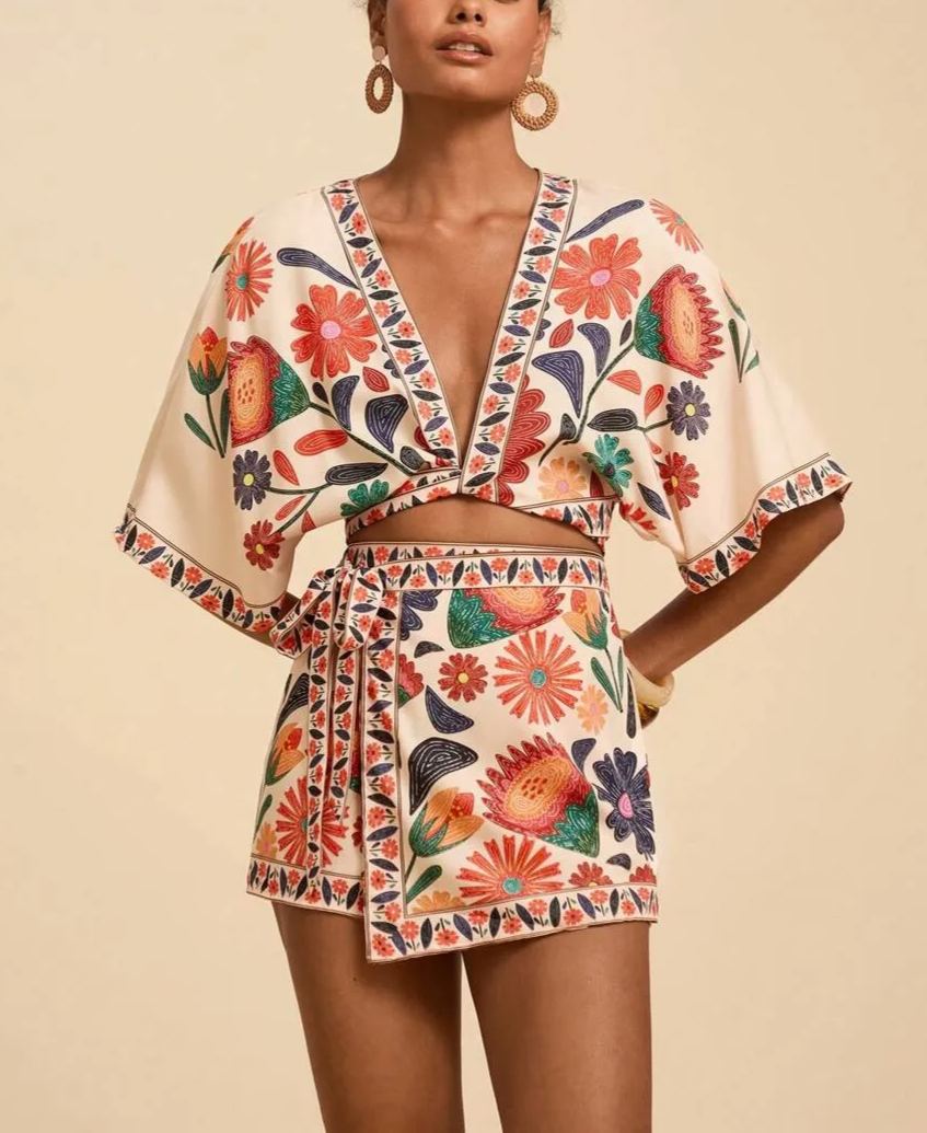 Sunset Garden Printed Resort Set