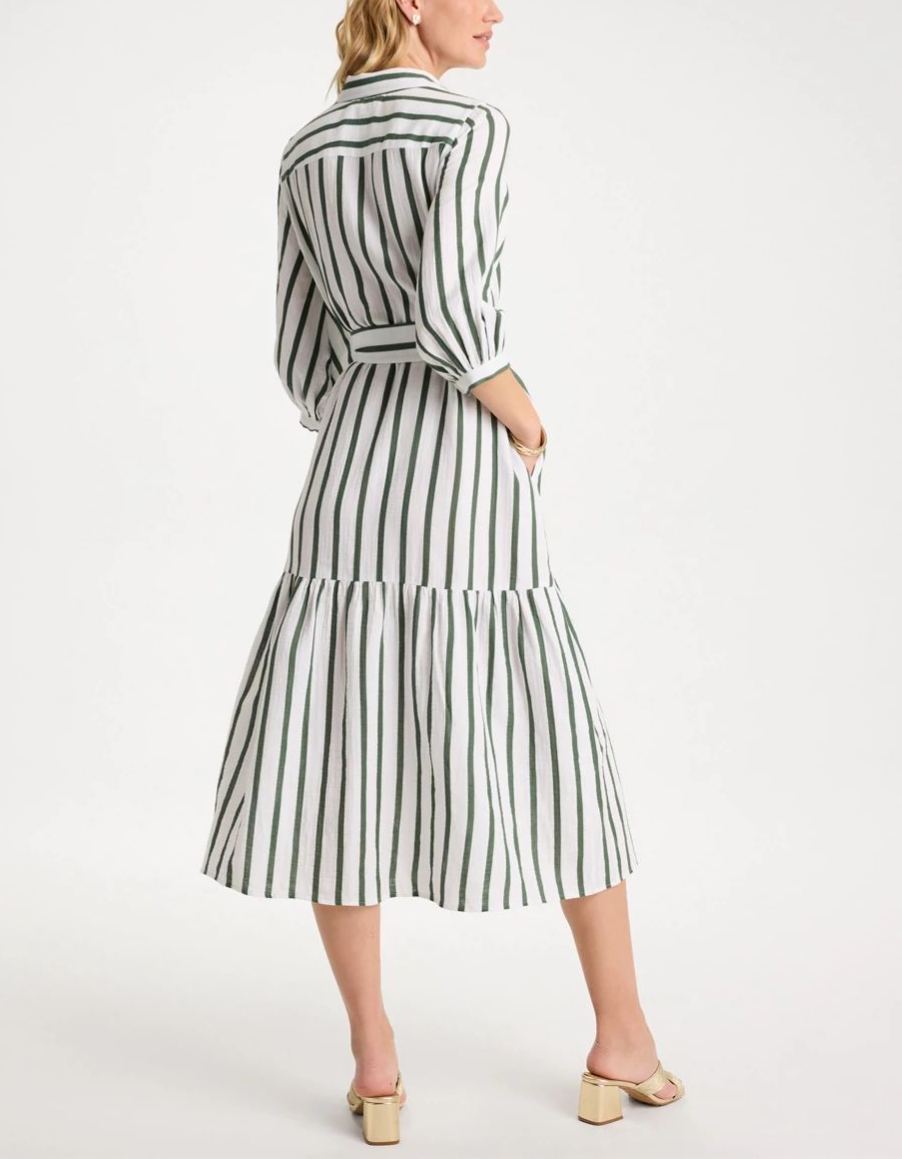 Striped Cotton-Gauze Shirtdress