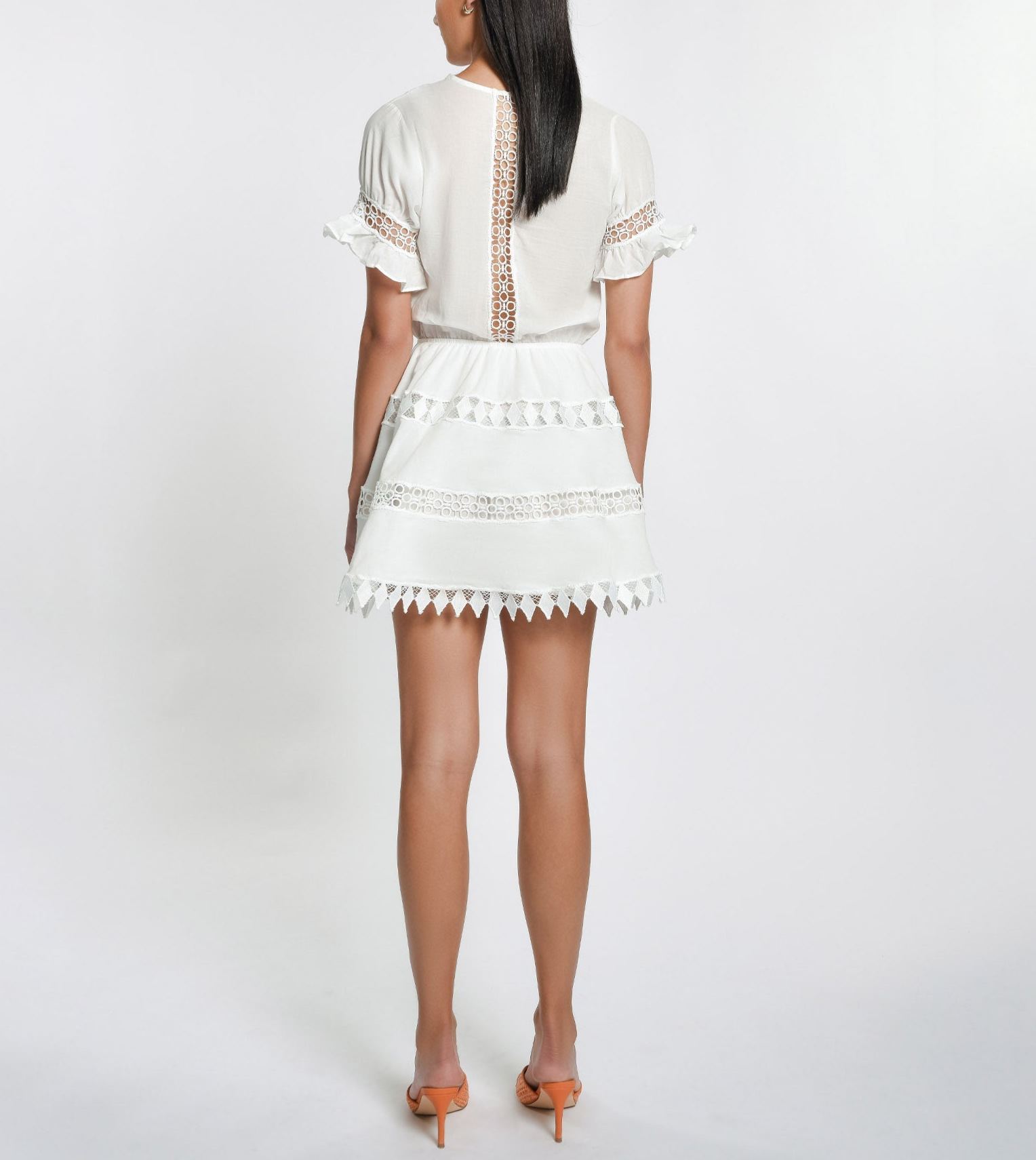 Peixoto Embroidered Lace Cover-Up Mini Dress