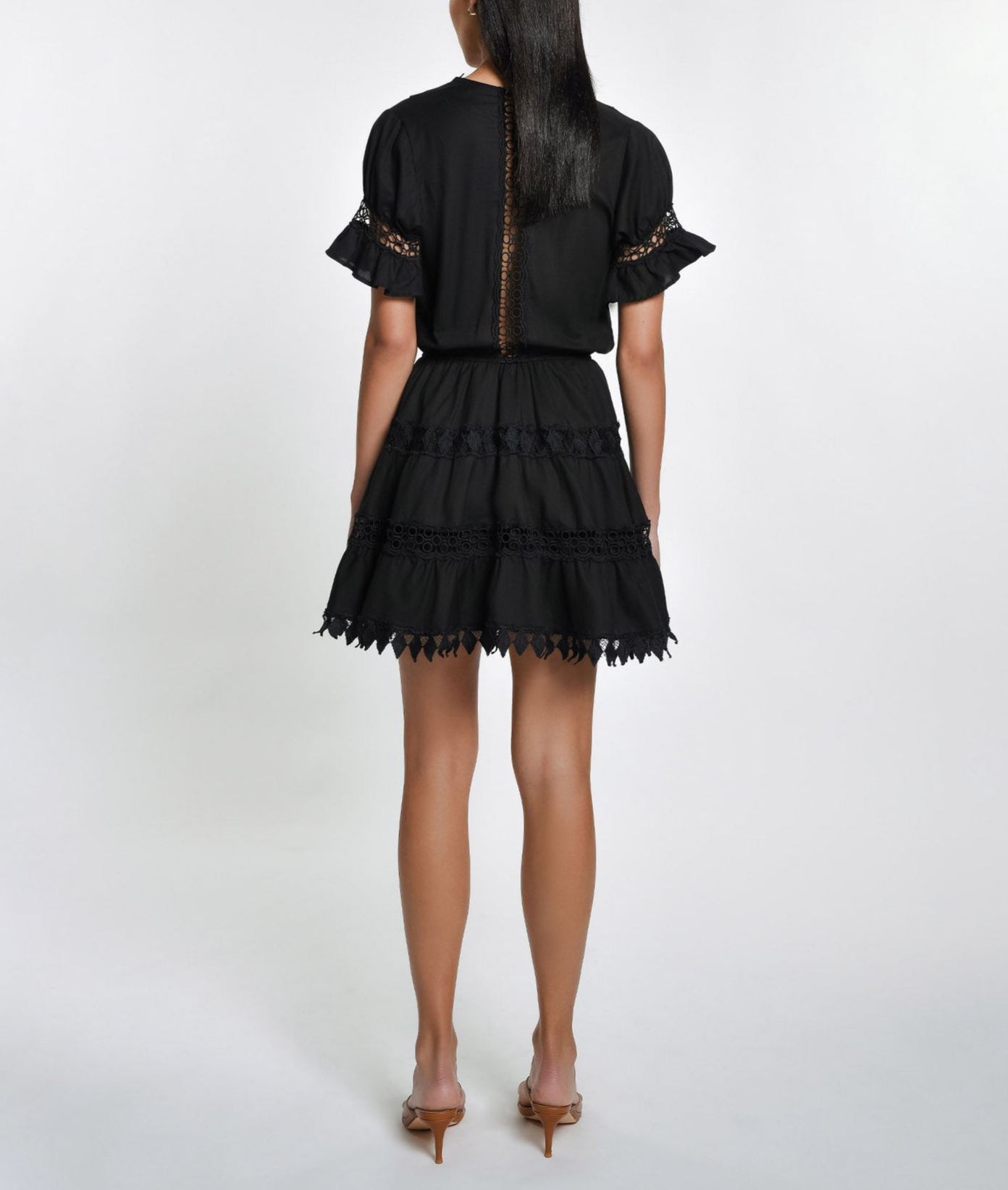 Peixoto Embroidered Lace Cover-Up Mini Dress