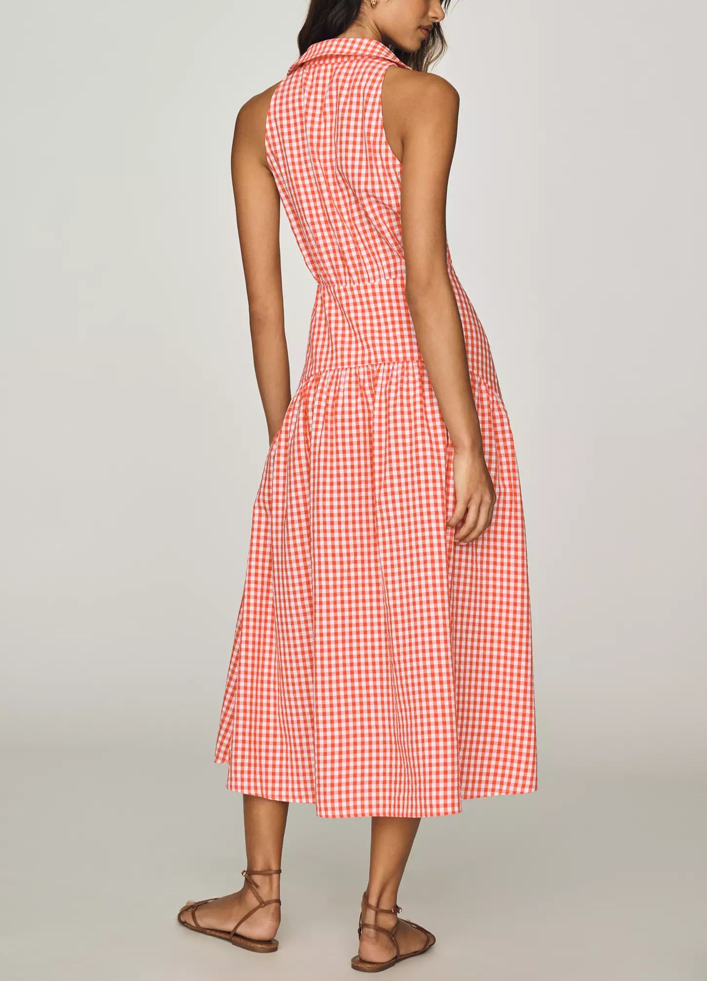 Drop-Waist Midi Shirt Dress