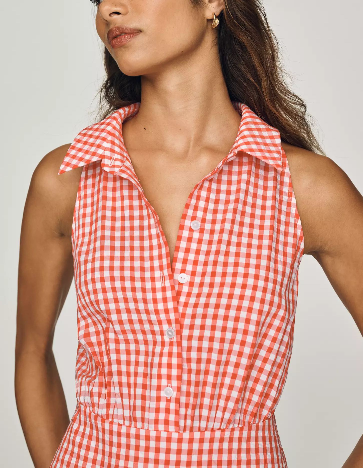 Drop-Waist Midi Shirt Dress