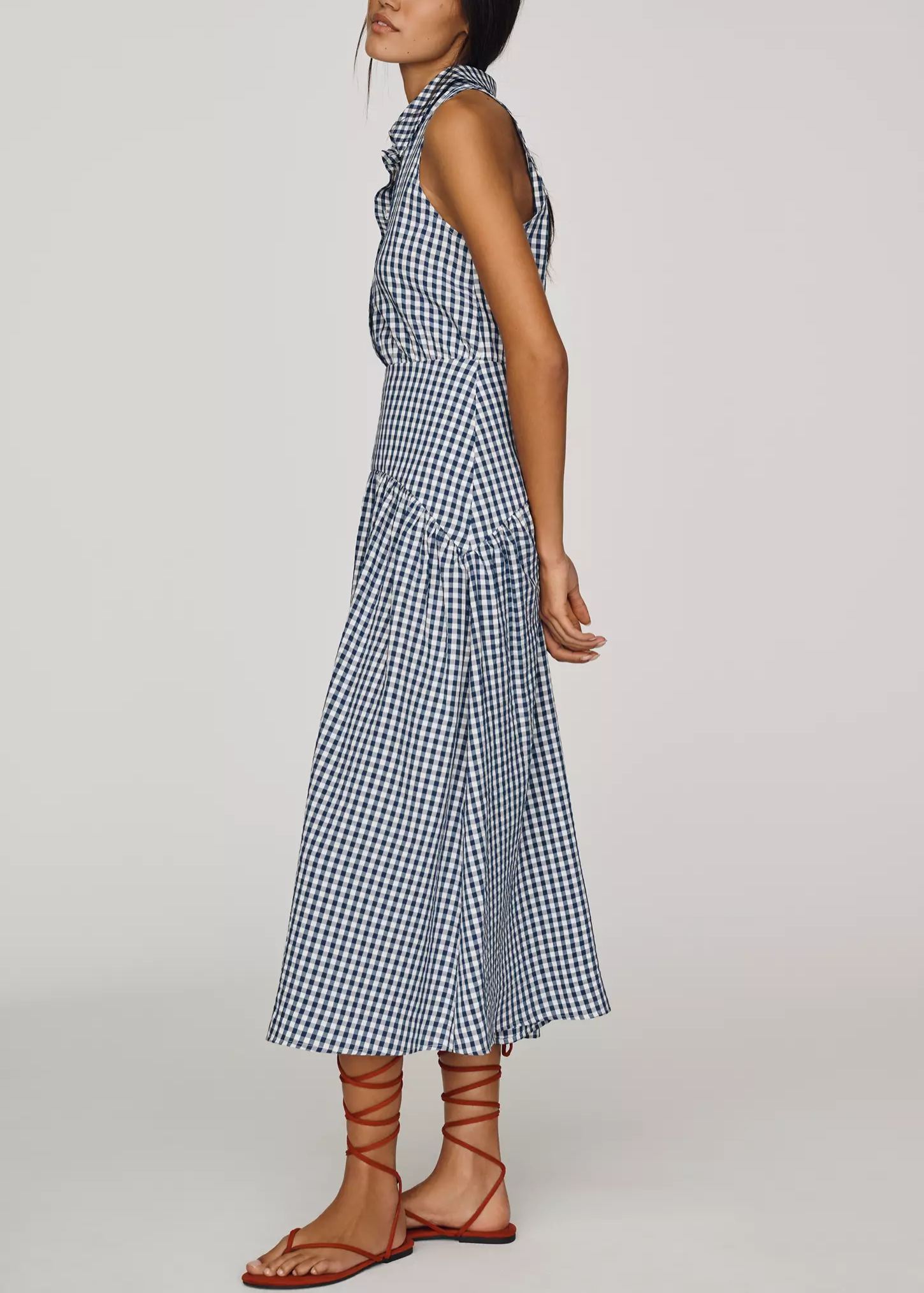 Drop-Waist Midi Shirt Dress