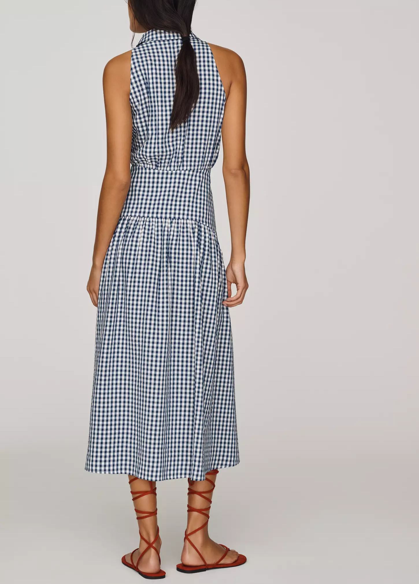 Drop-Waist Midi Shirt Dress