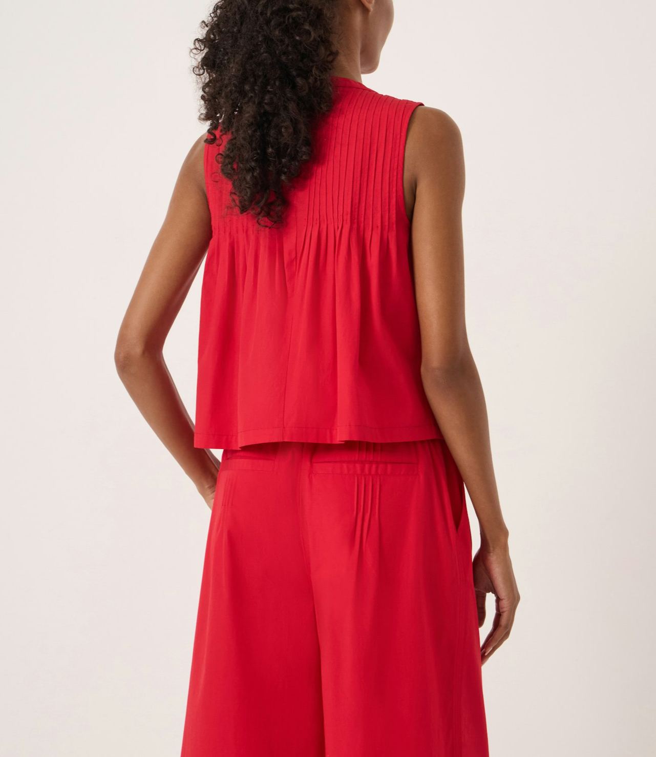 Arden Pin Tuck Detail Shell Top