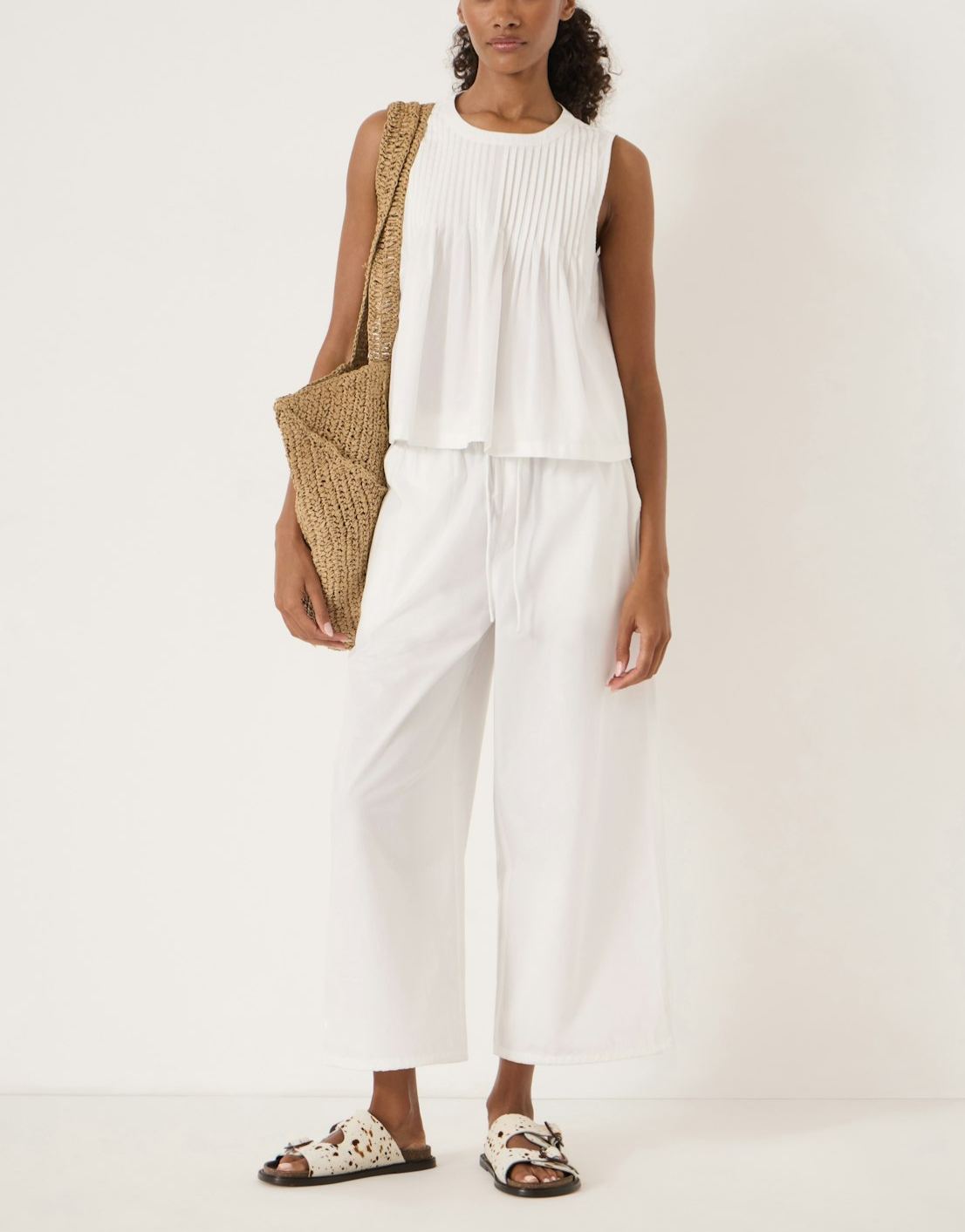 Arden Pin Tuck Detail Shell Top