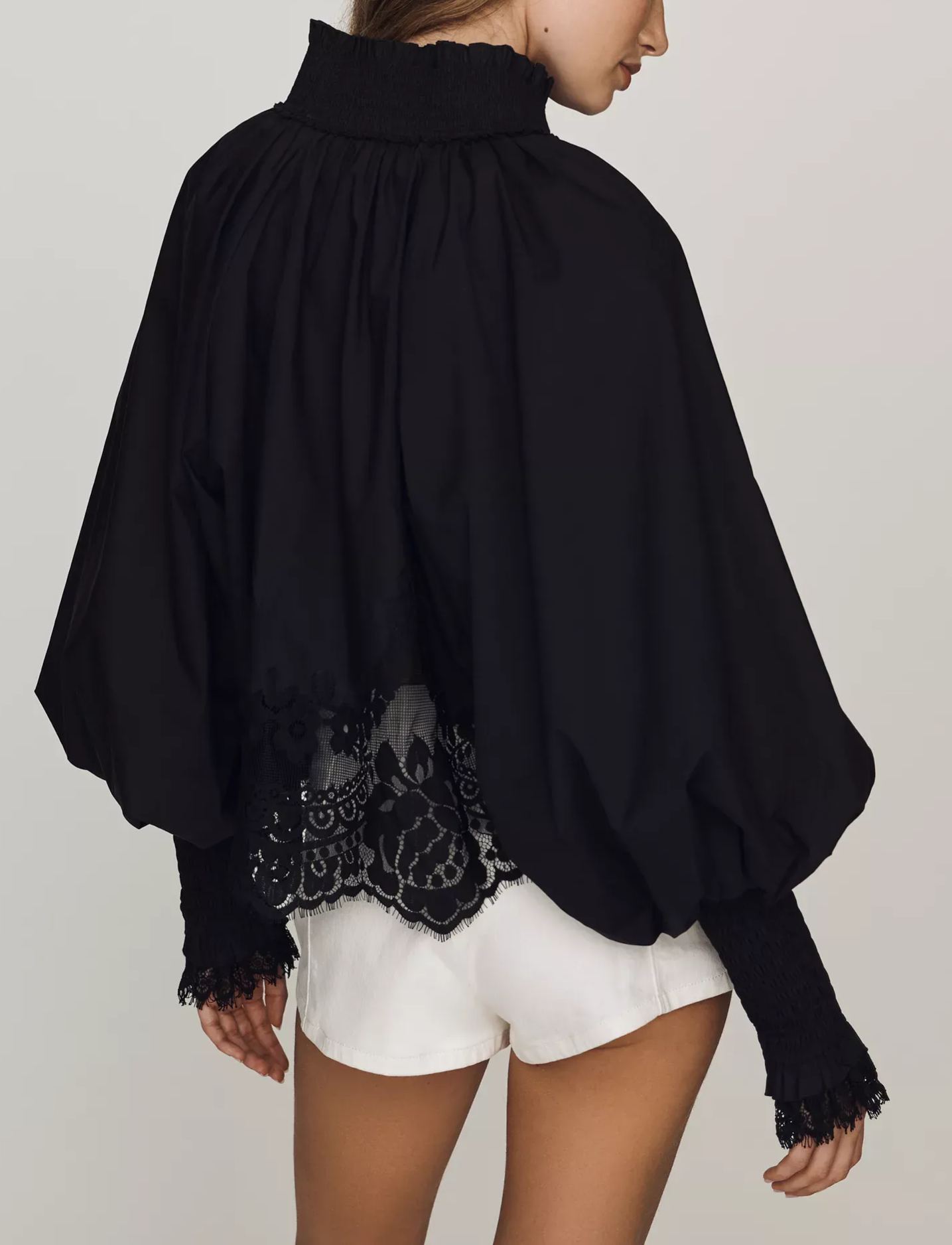 Mare Mare Lace Inset Long-Sleeve Blouse