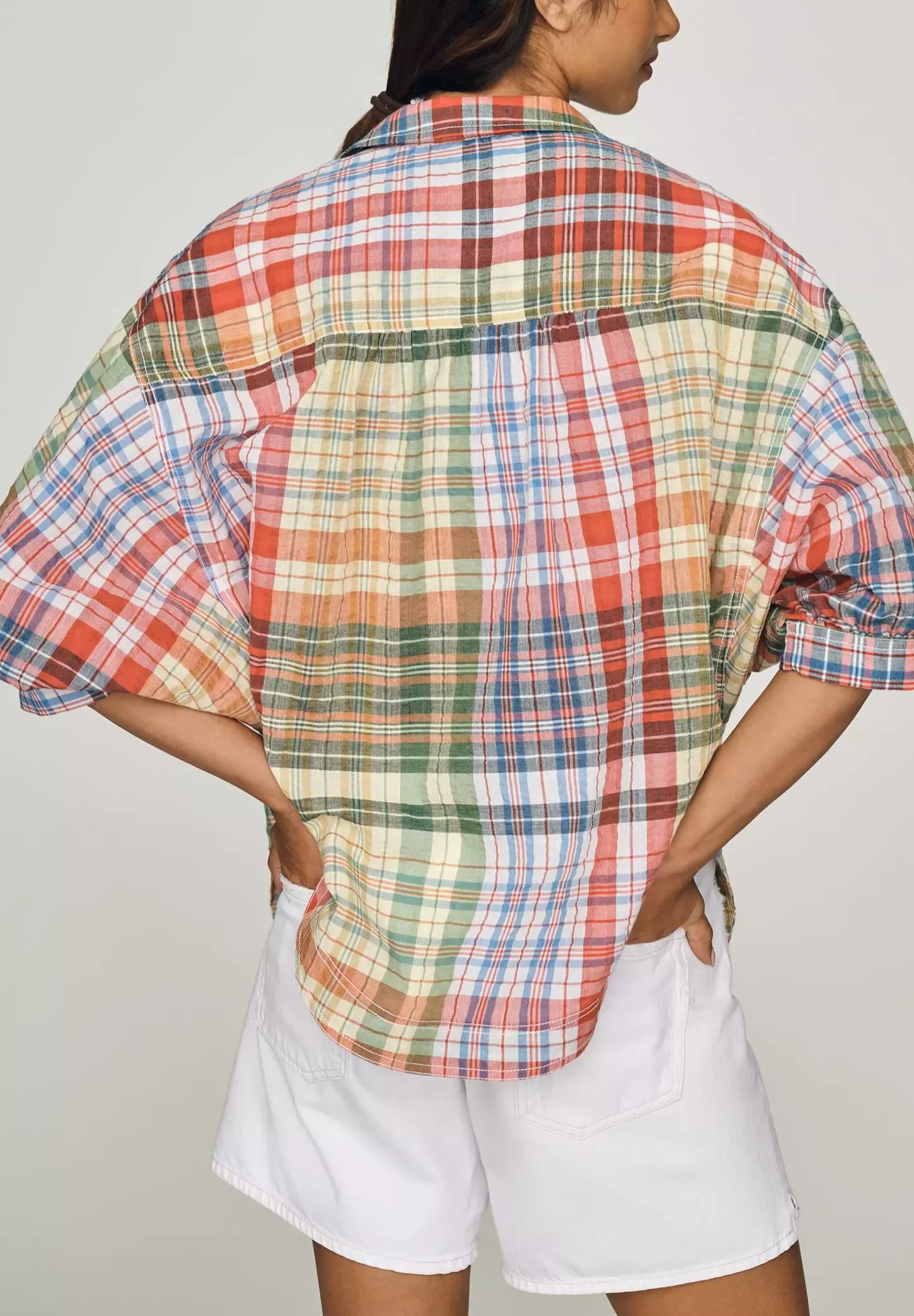 Half-Sleeve Batwing Blouse