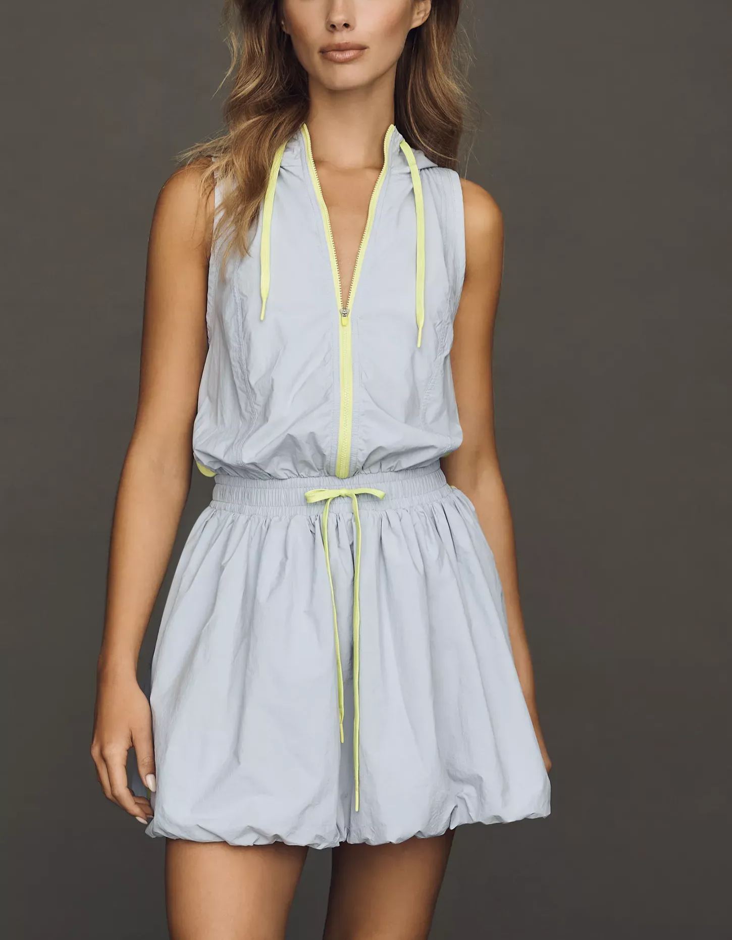 Bubble-Hem Athletic Mini Dress