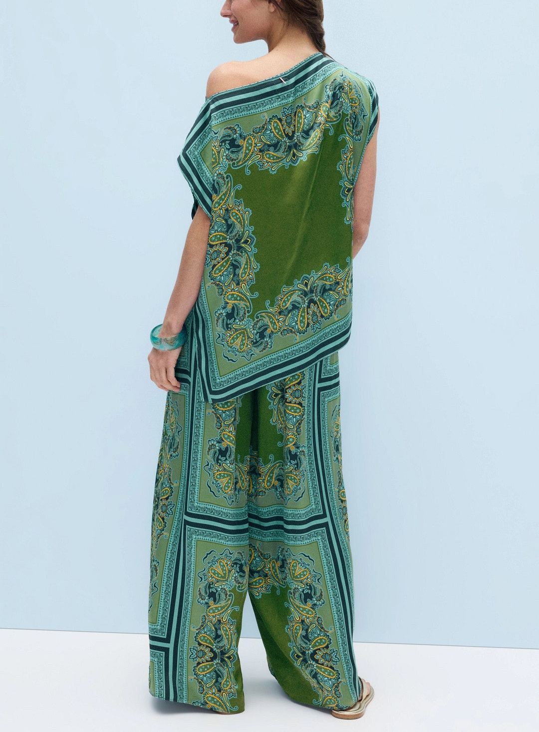 Lani Printed Asymmetrical Top