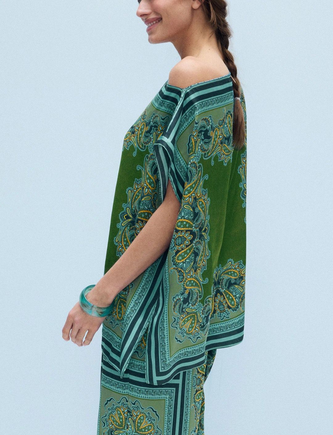 Lani Printed Asymmetrical Top