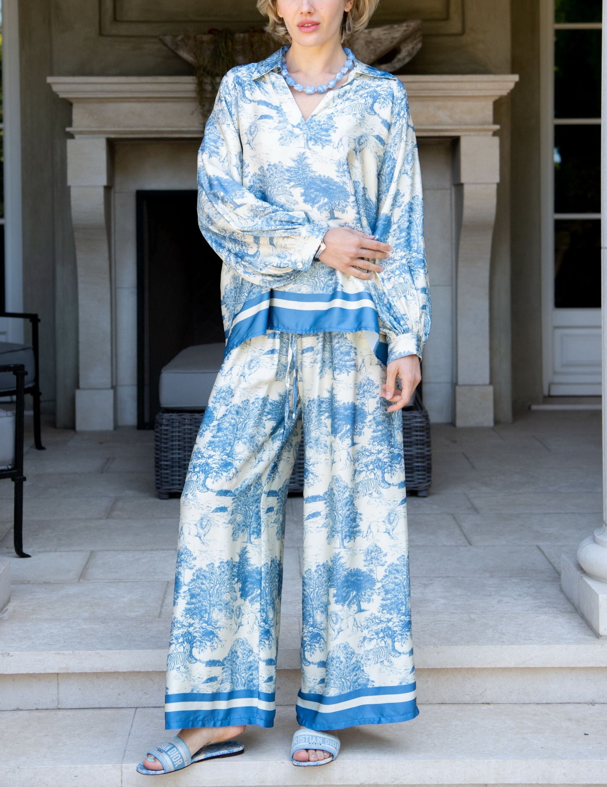 Duvay Jungle Print Pants