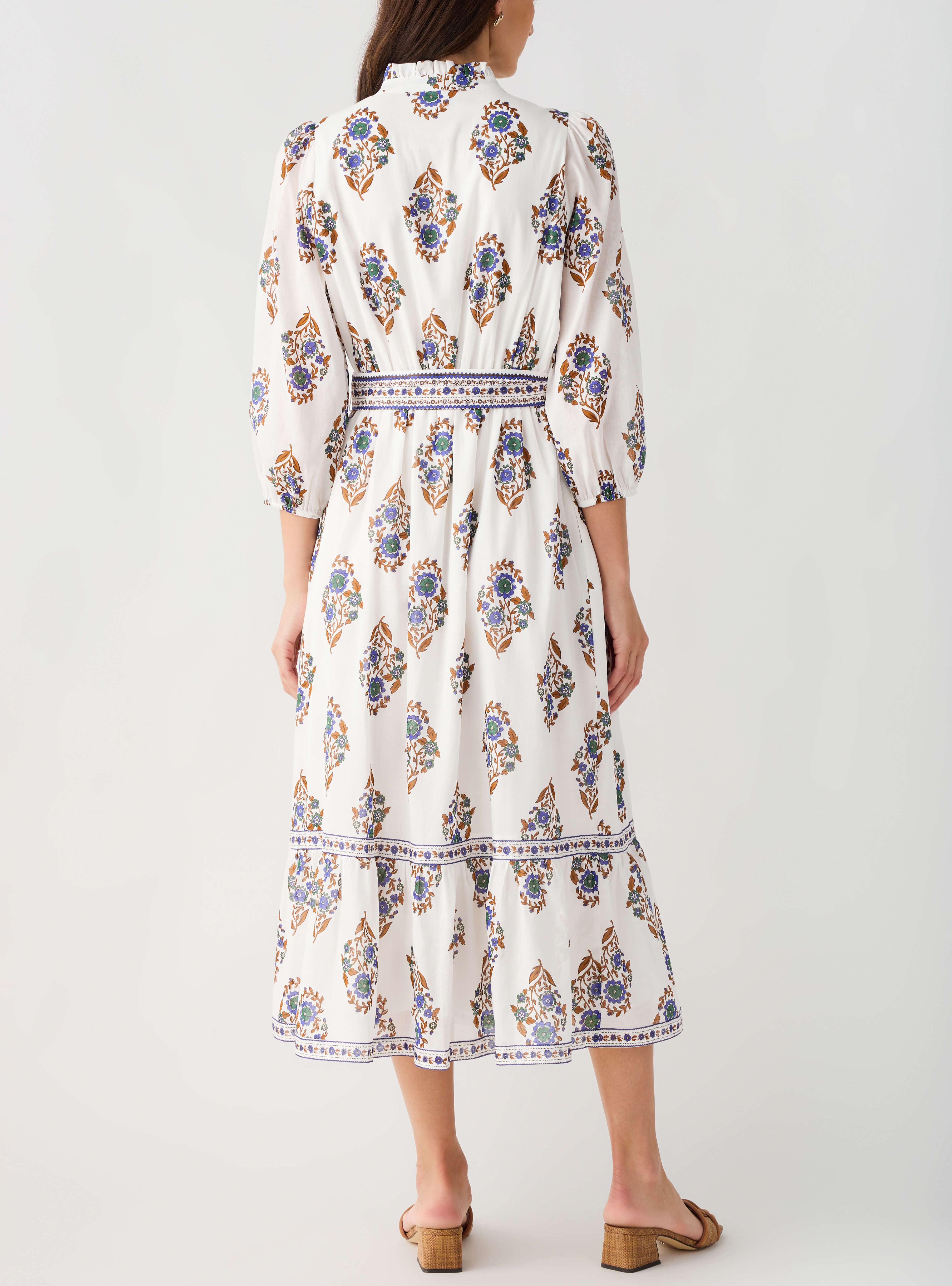 Floral Darny Long Sleeve Midi Dress