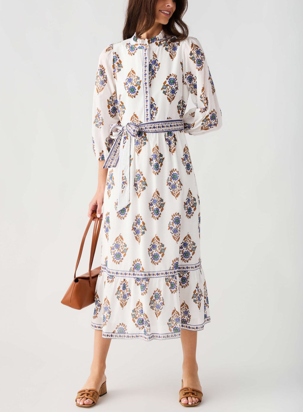 Floral Darny Long Sleeve Midi Dress