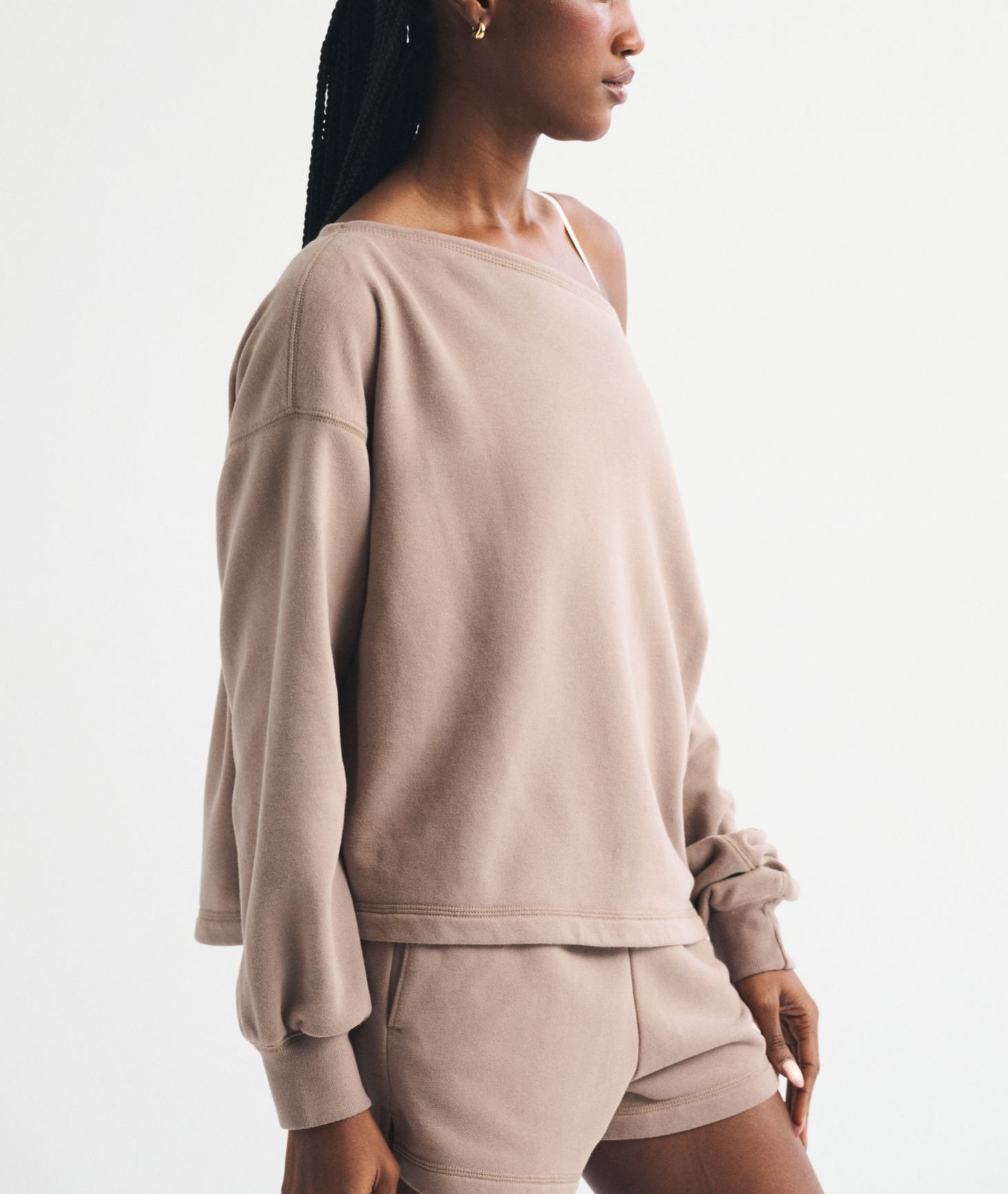 Sunday Terry Off-The-Shoulder Top