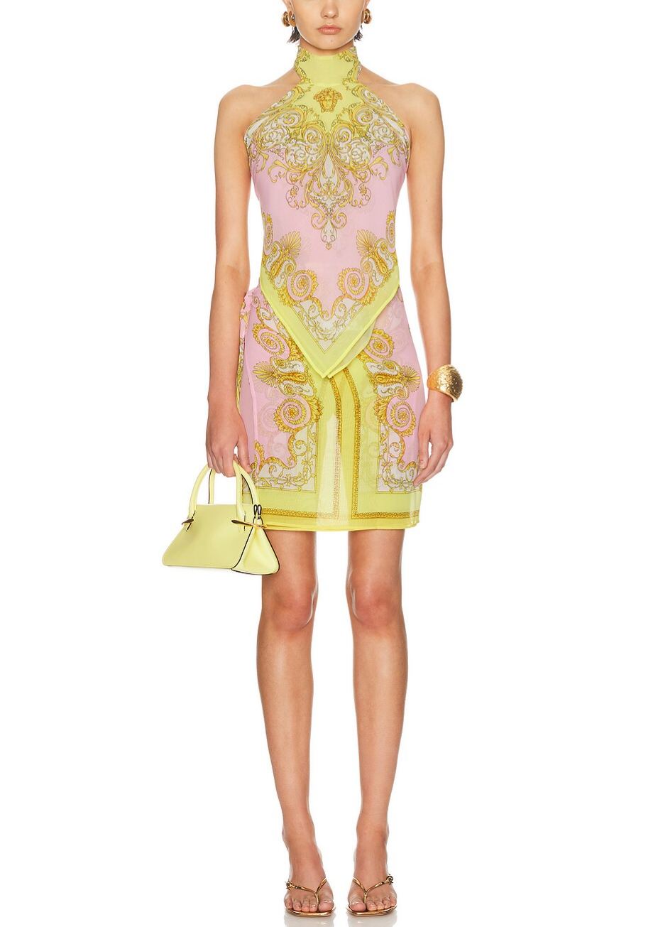 Printed Georgette Halterneck Top