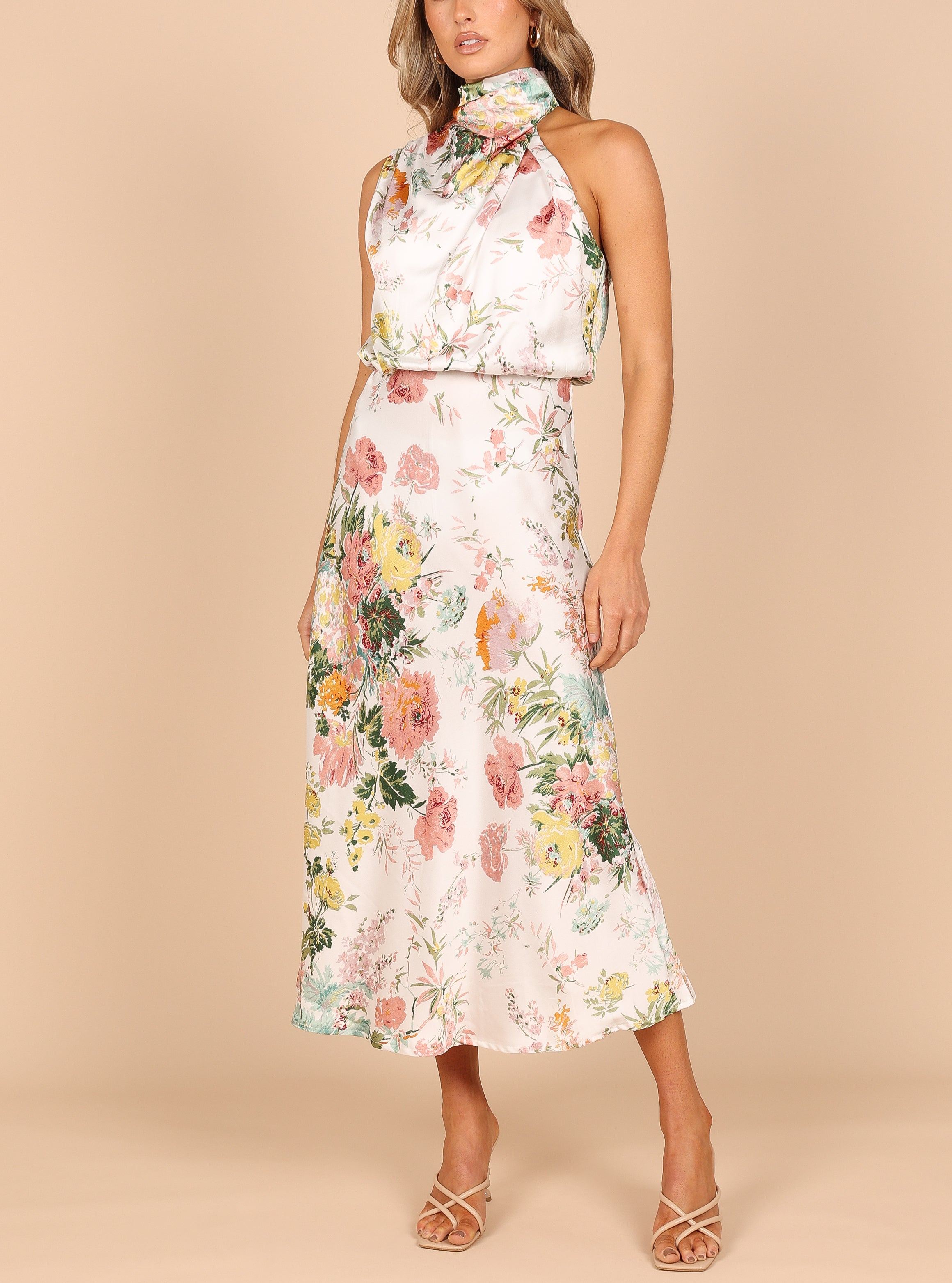 Anabelle Halter Neck Midi Dress