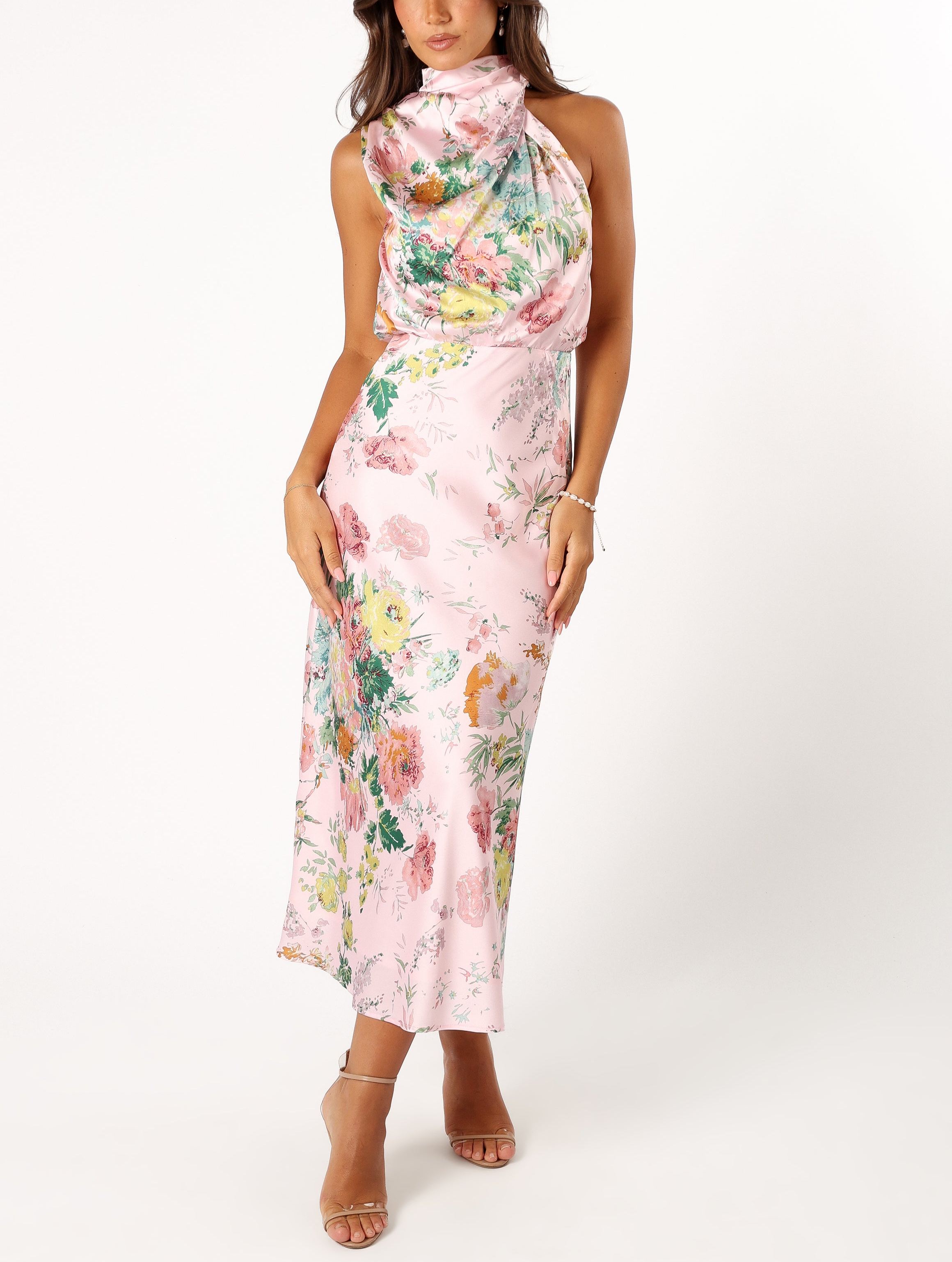 Anabelle Halter Neck Midi Dress