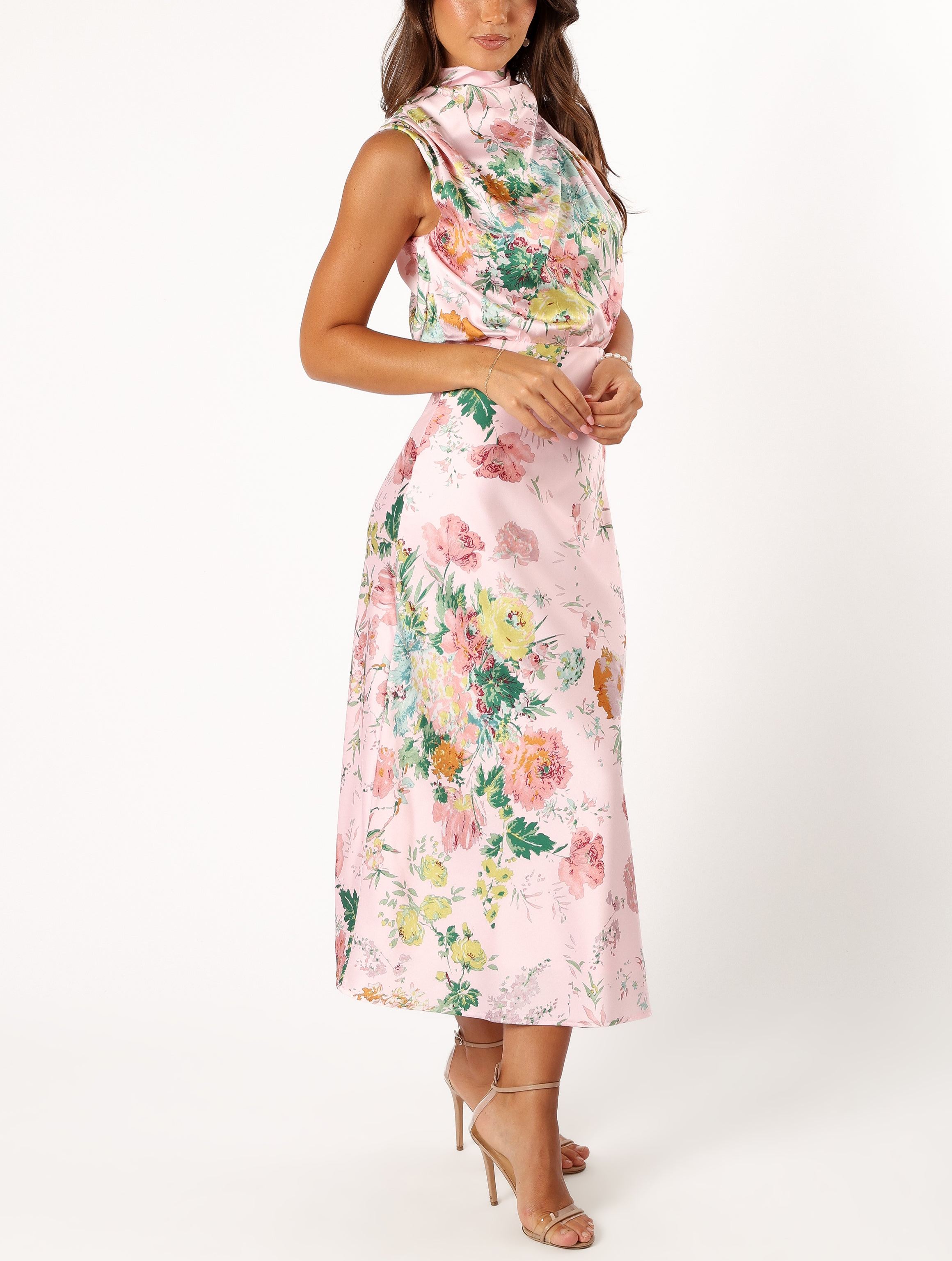 Anabelle Halter Neck Midi Dress