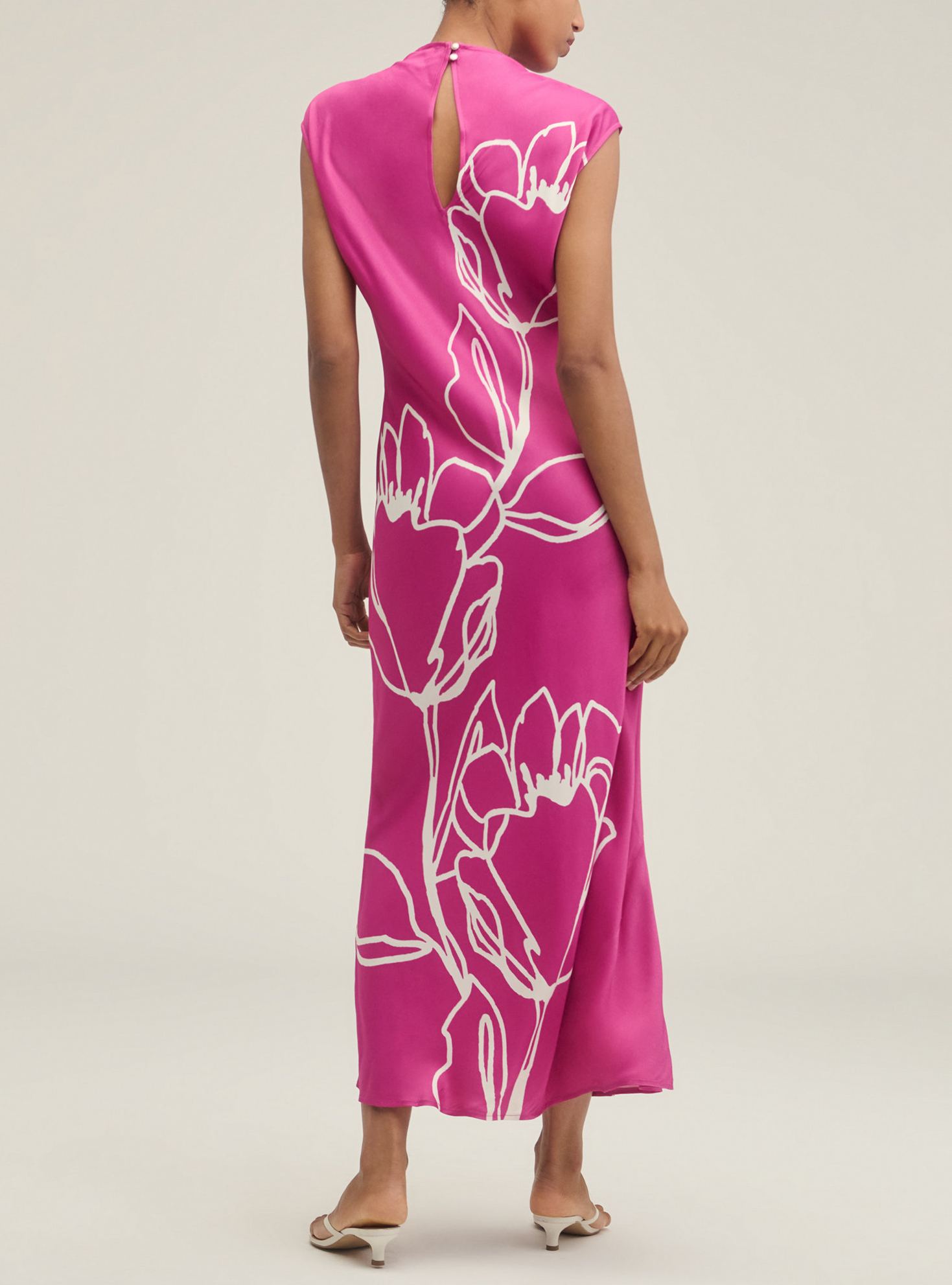 Charlette Mock-Neck Midi Slip Dress