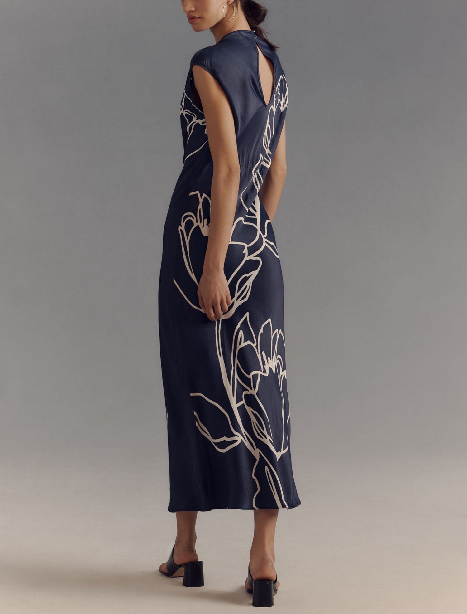 Charlette Mock-Neck Midi Slip Dress