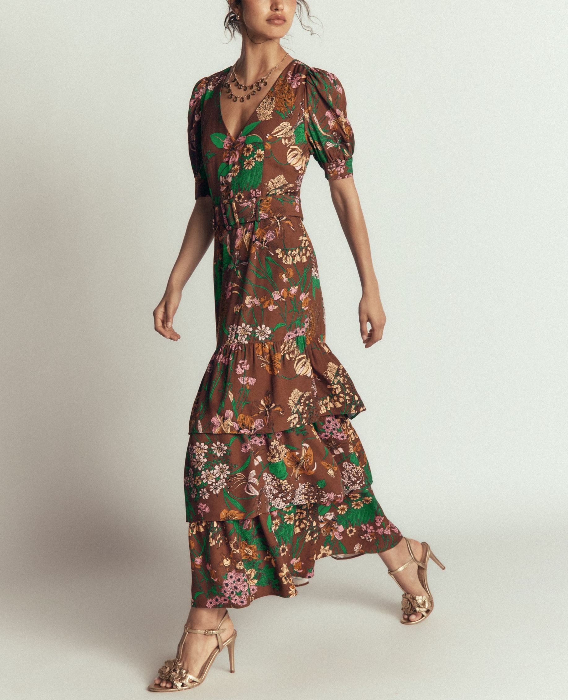 V Neck Layered Dress