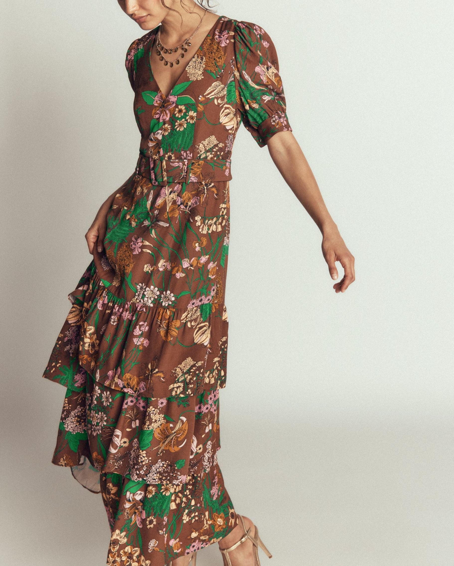 V Neck Layered Dress