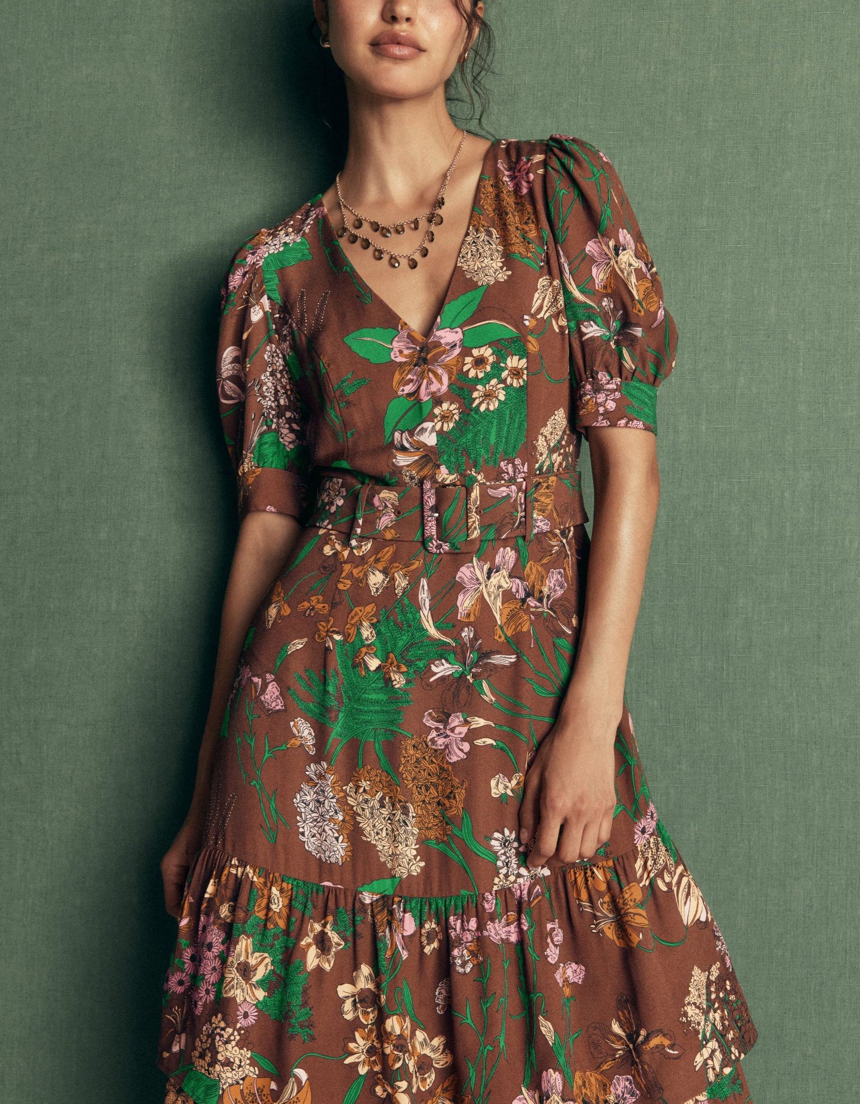 V Neck Layered Dress