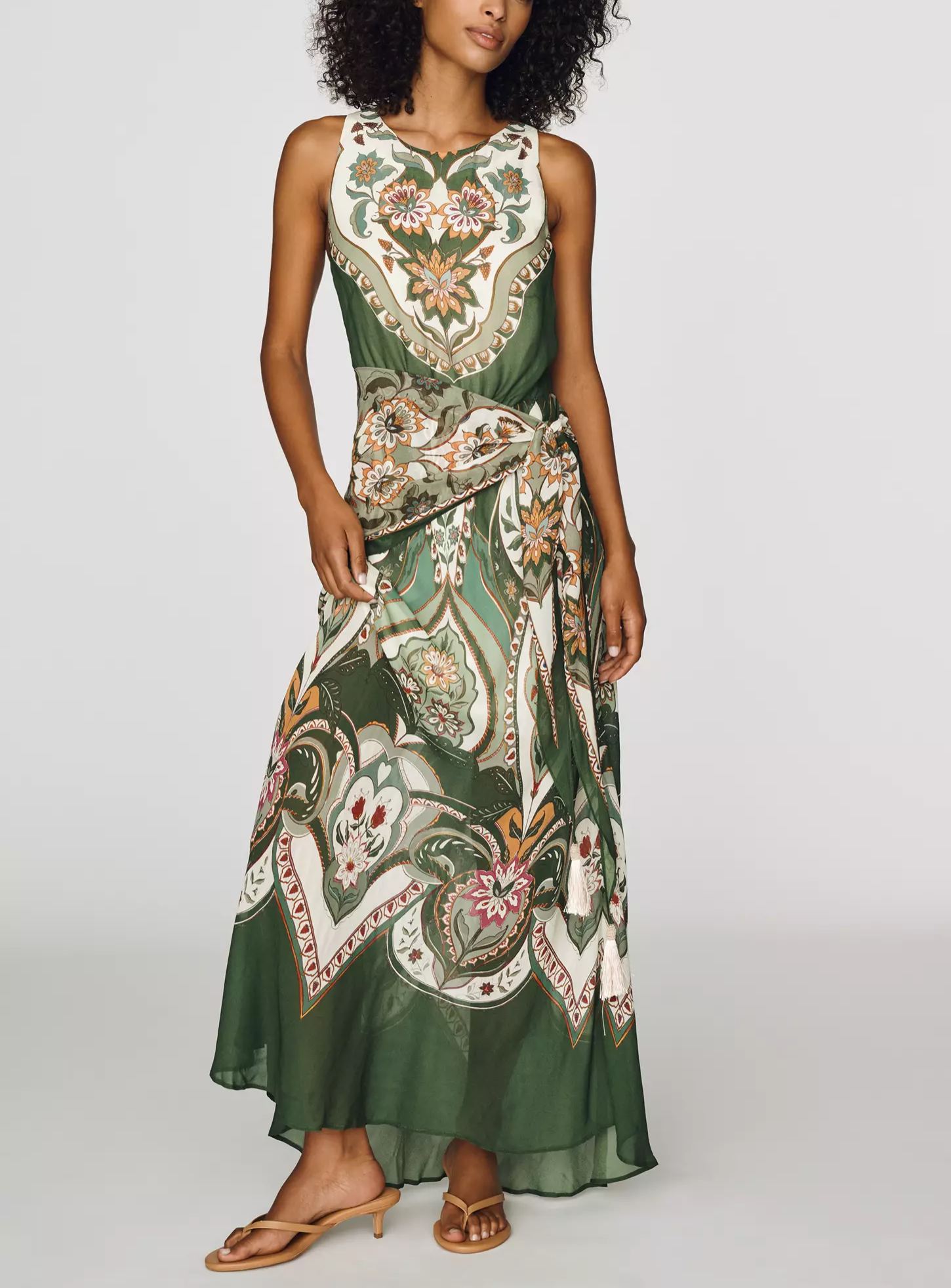 Fit-and-Flare Maxi Dress