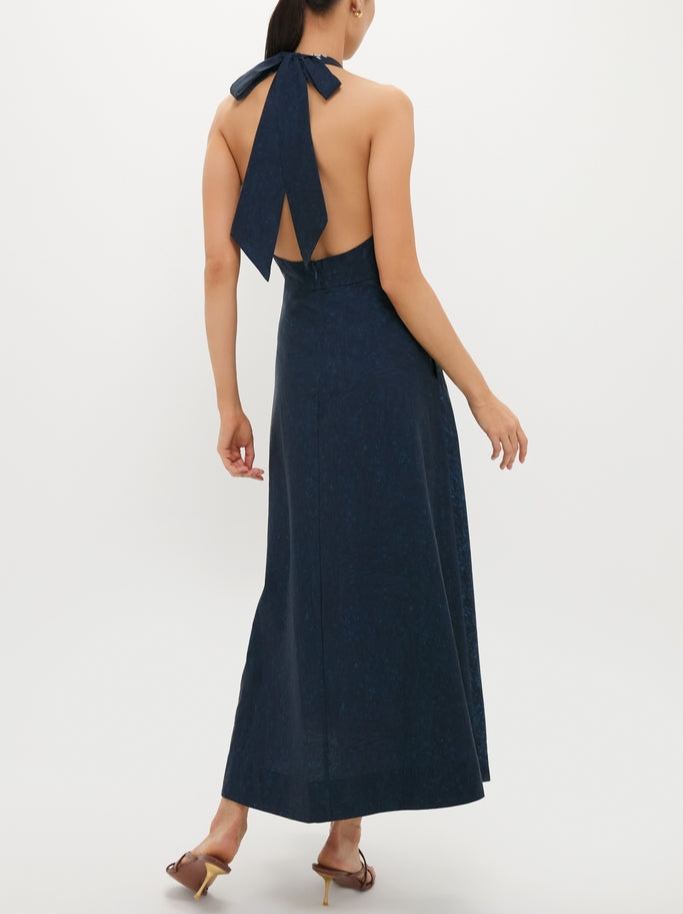 Indigo Mariner's Knot Halter Marlena Dress