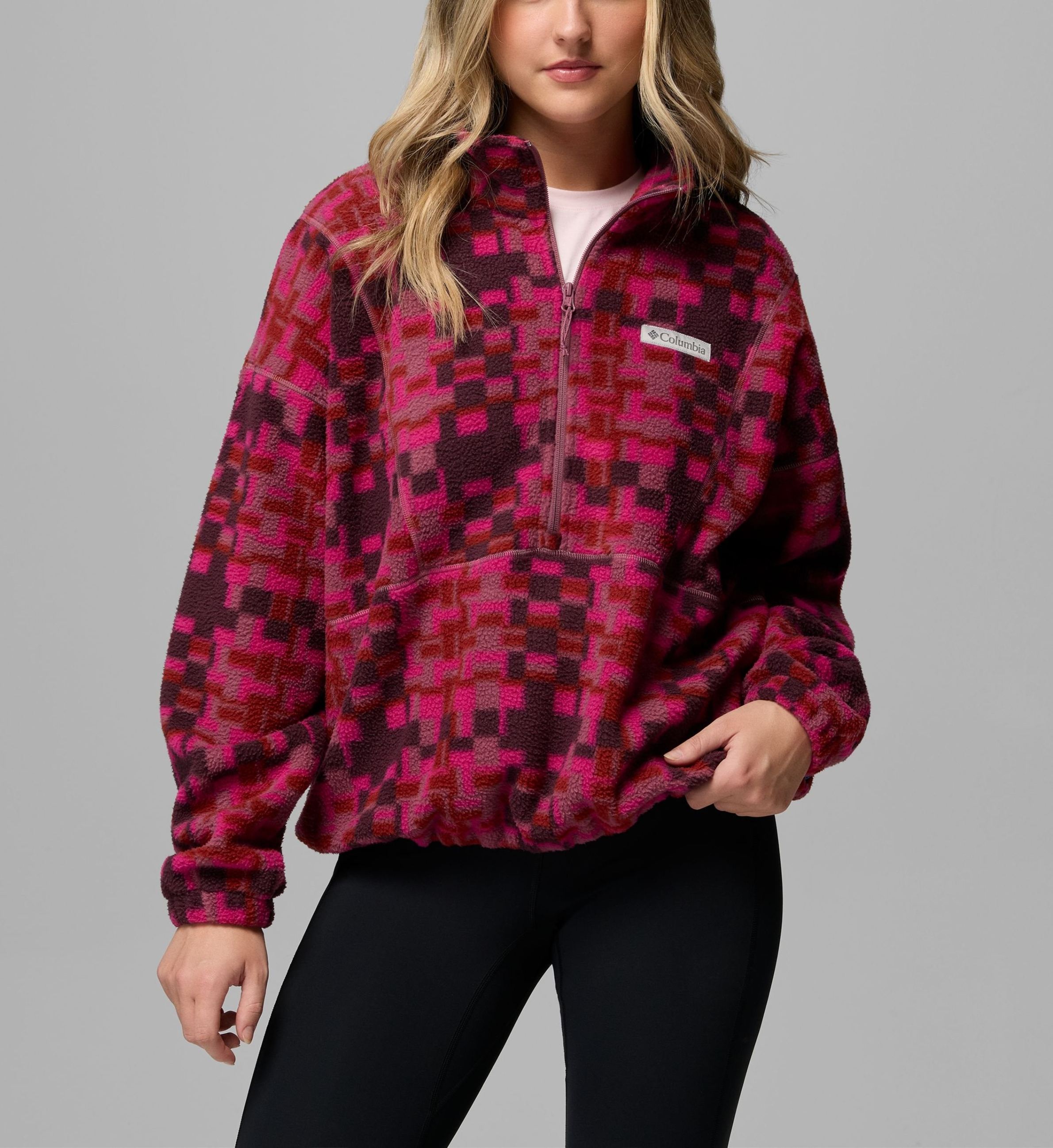 Women's Printed Fleece Half Zip