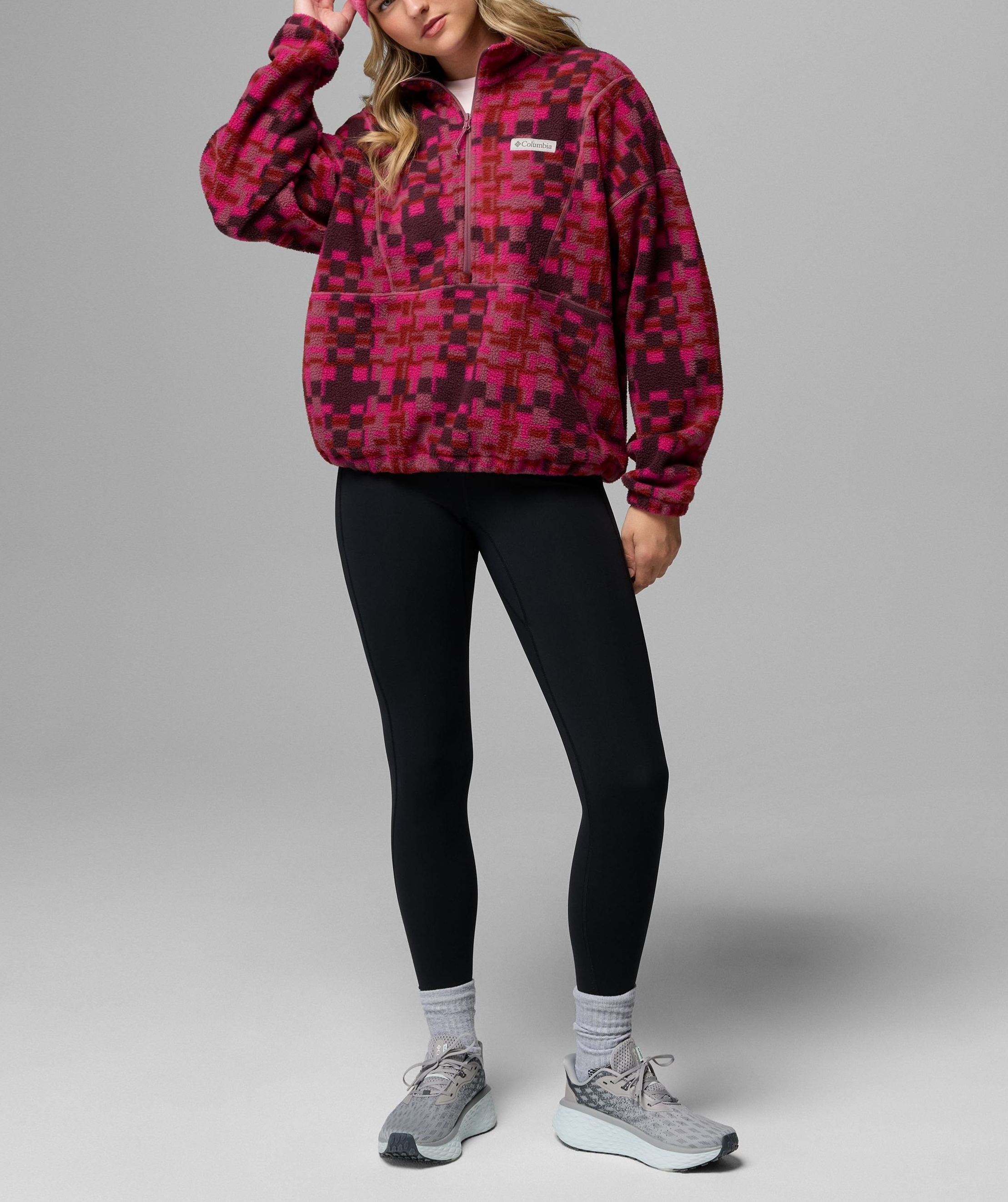 Women's Printed Fleece Half Zip