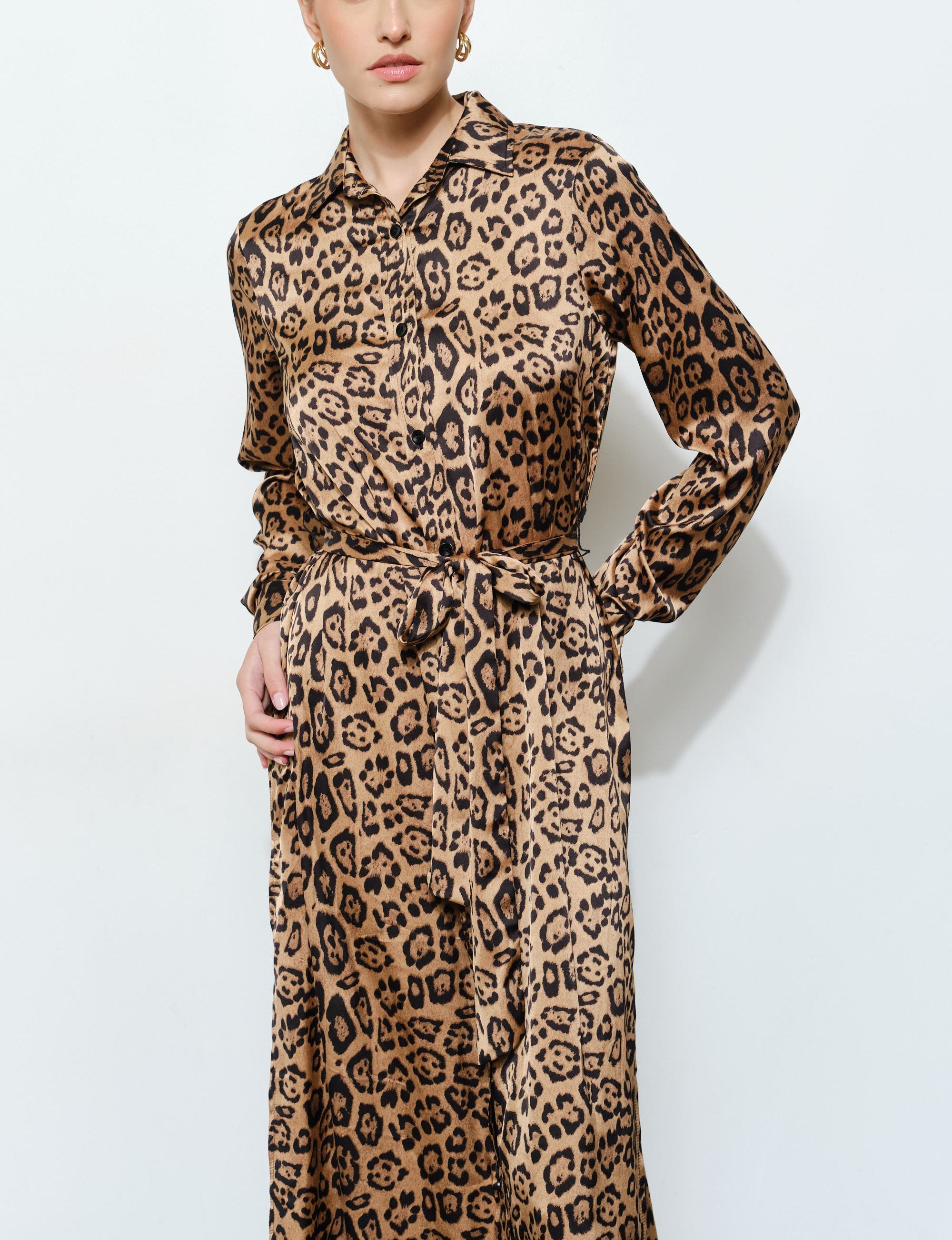 Solene Leopard Print Maxi Dress