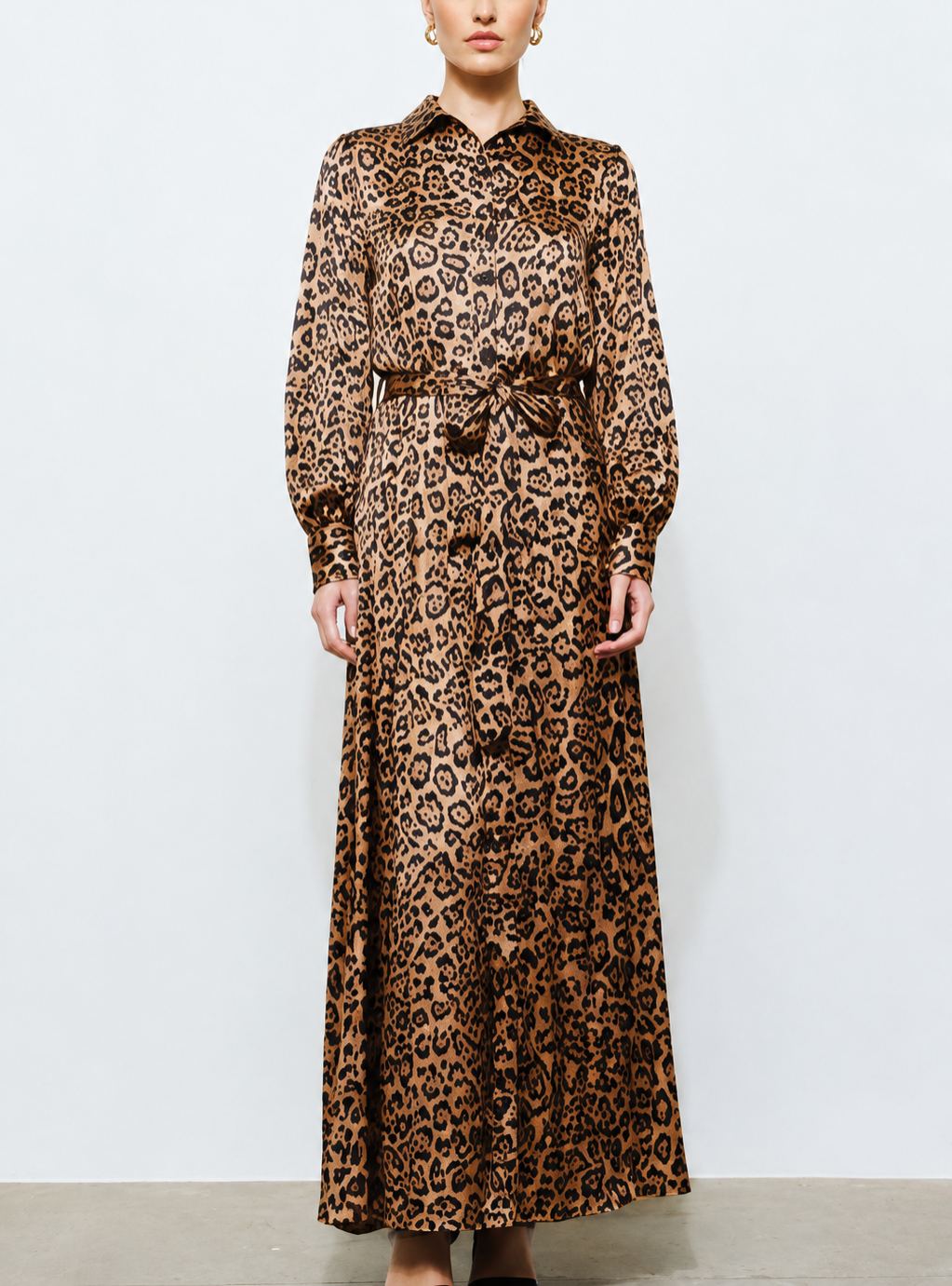 Solene Leopard Print Maxi Dress