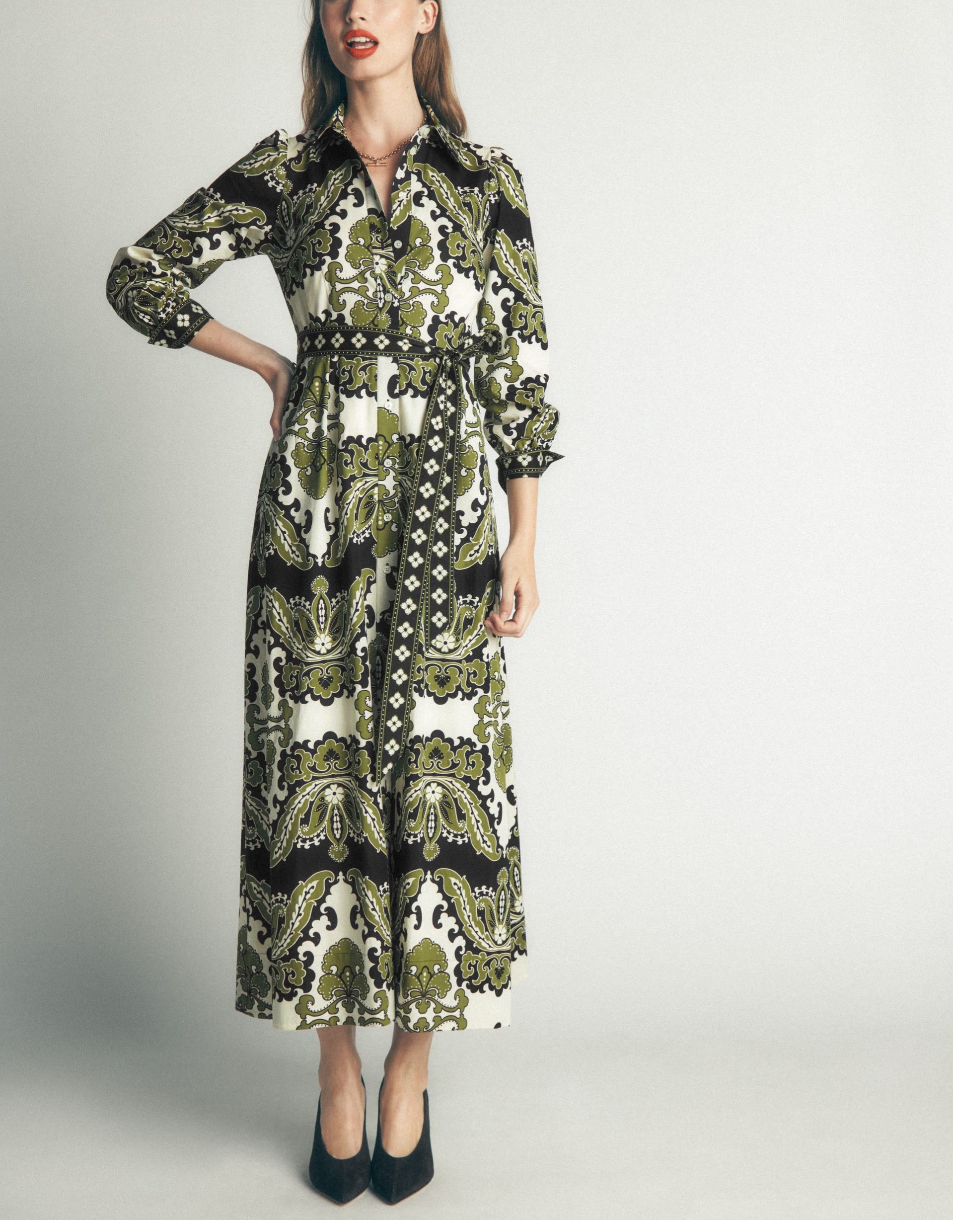Cotton Midi Shirt Dress