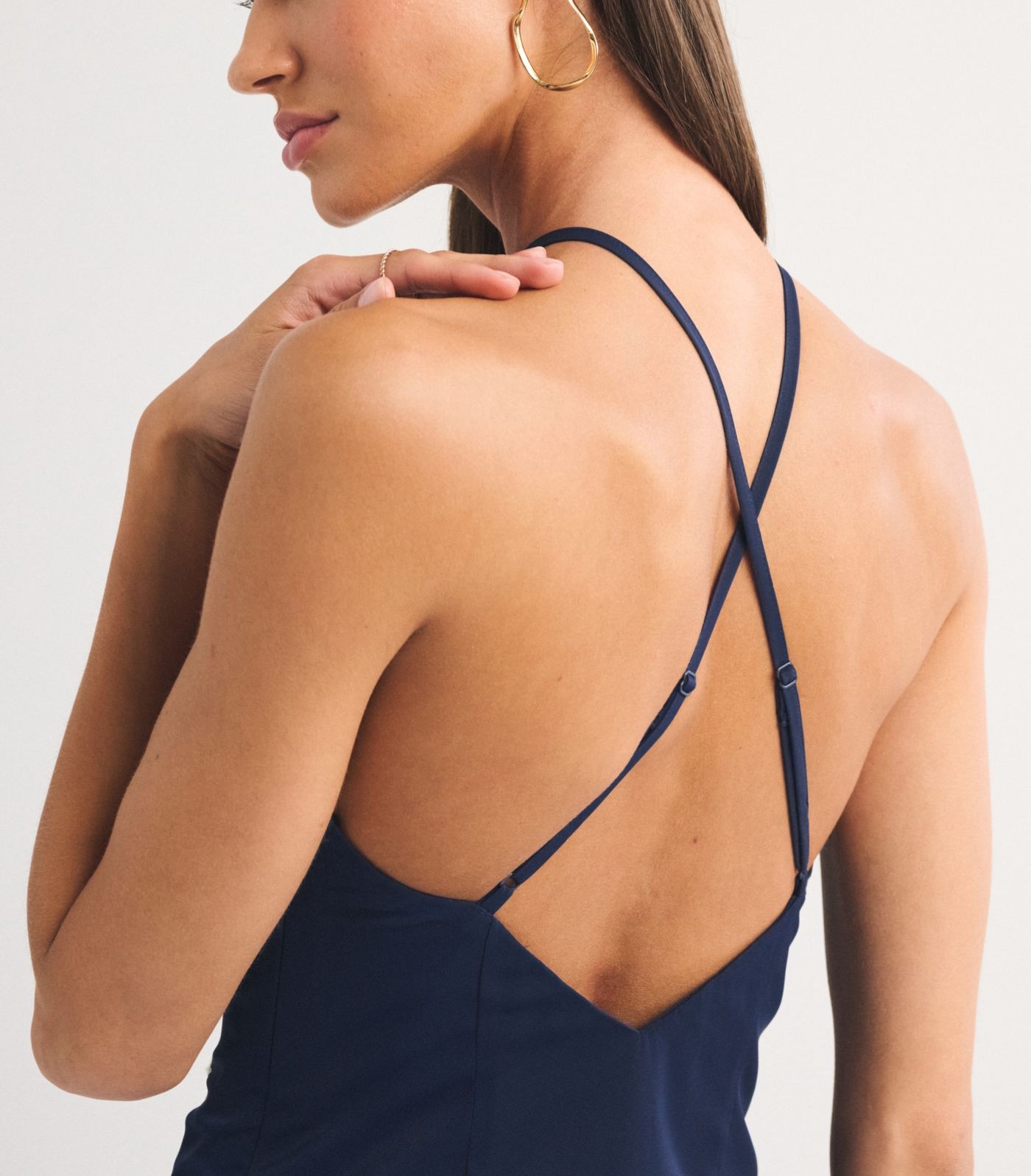 High Neck Fringe Midi Dress