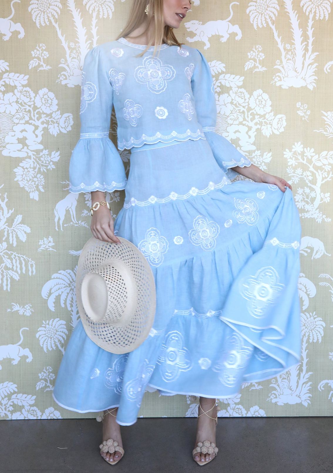 Sky Willow Tiered Skirt