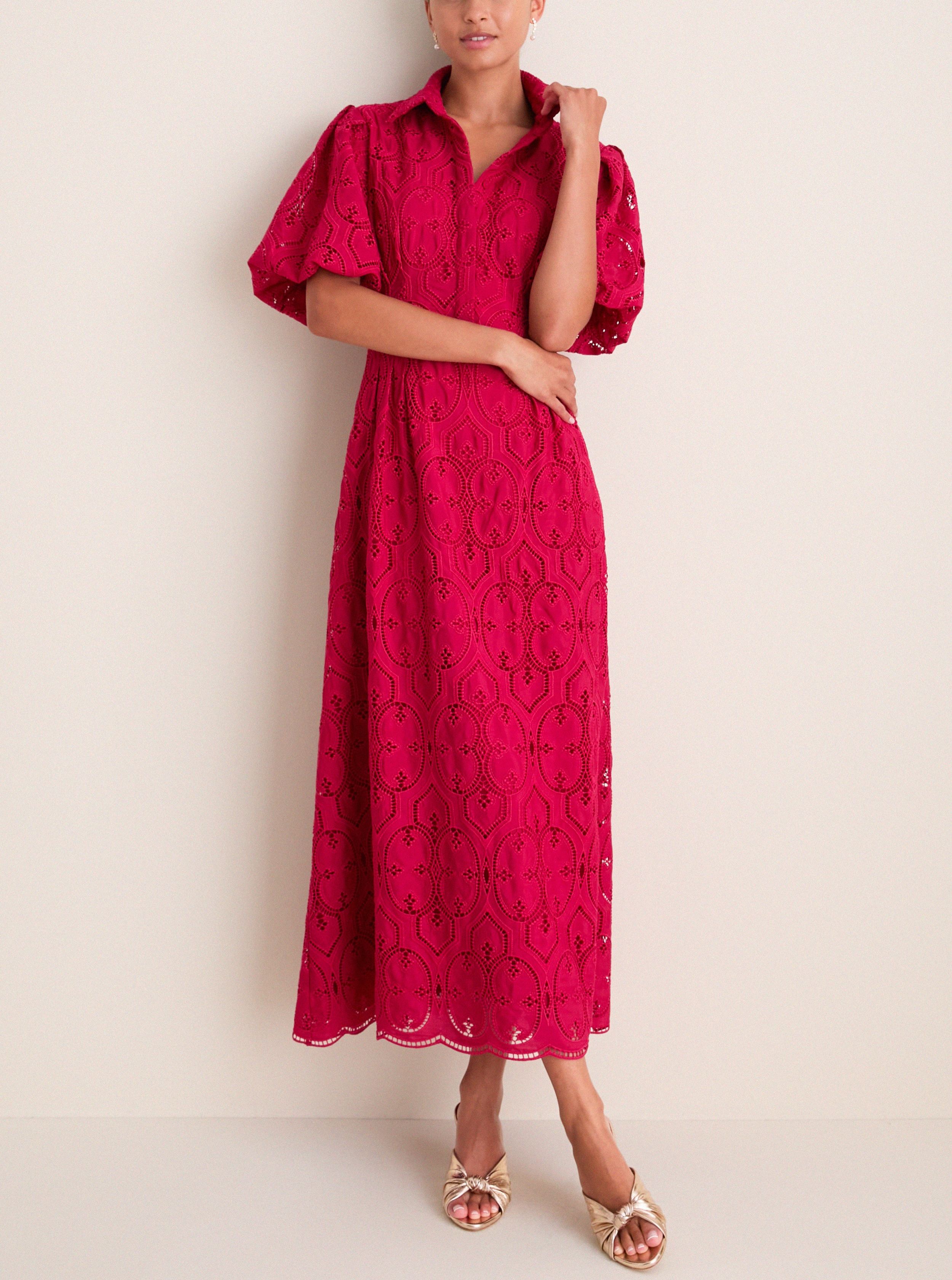 Navy Eyelet Delaney Dress