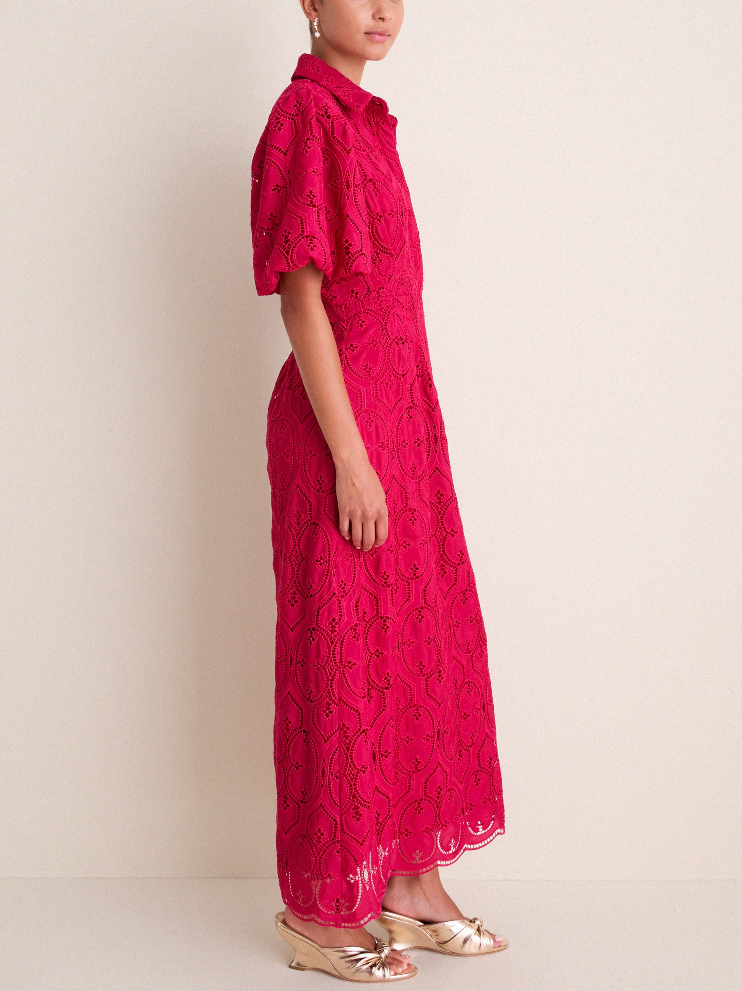 Navy Eyelet Delaney Dress