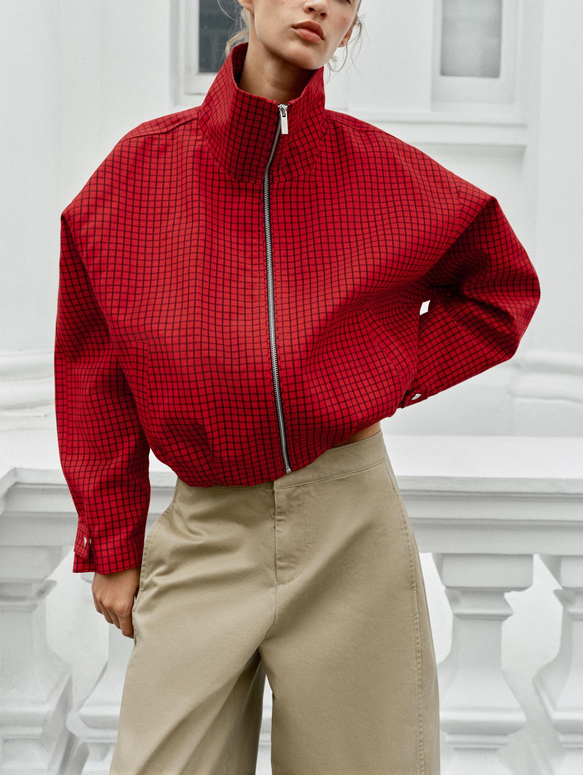 Plaid Bomber Jacket